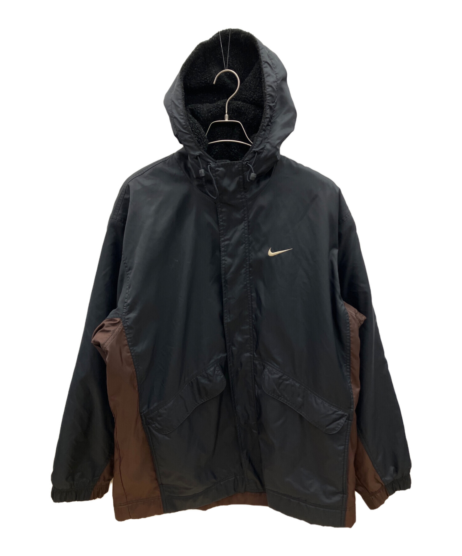 中古・古着通販】NIKE (ナイキ) 90sナイロンフーデッドコート 古着 