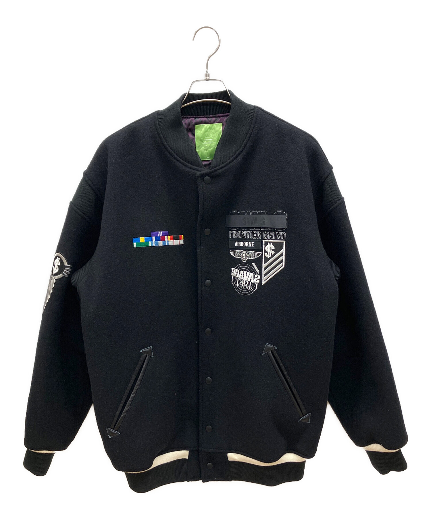 スワッガー　swagger スタジャン 中古・古着通販】SWAGGER (スワッガー) スタジャン ブラック サイズ:L