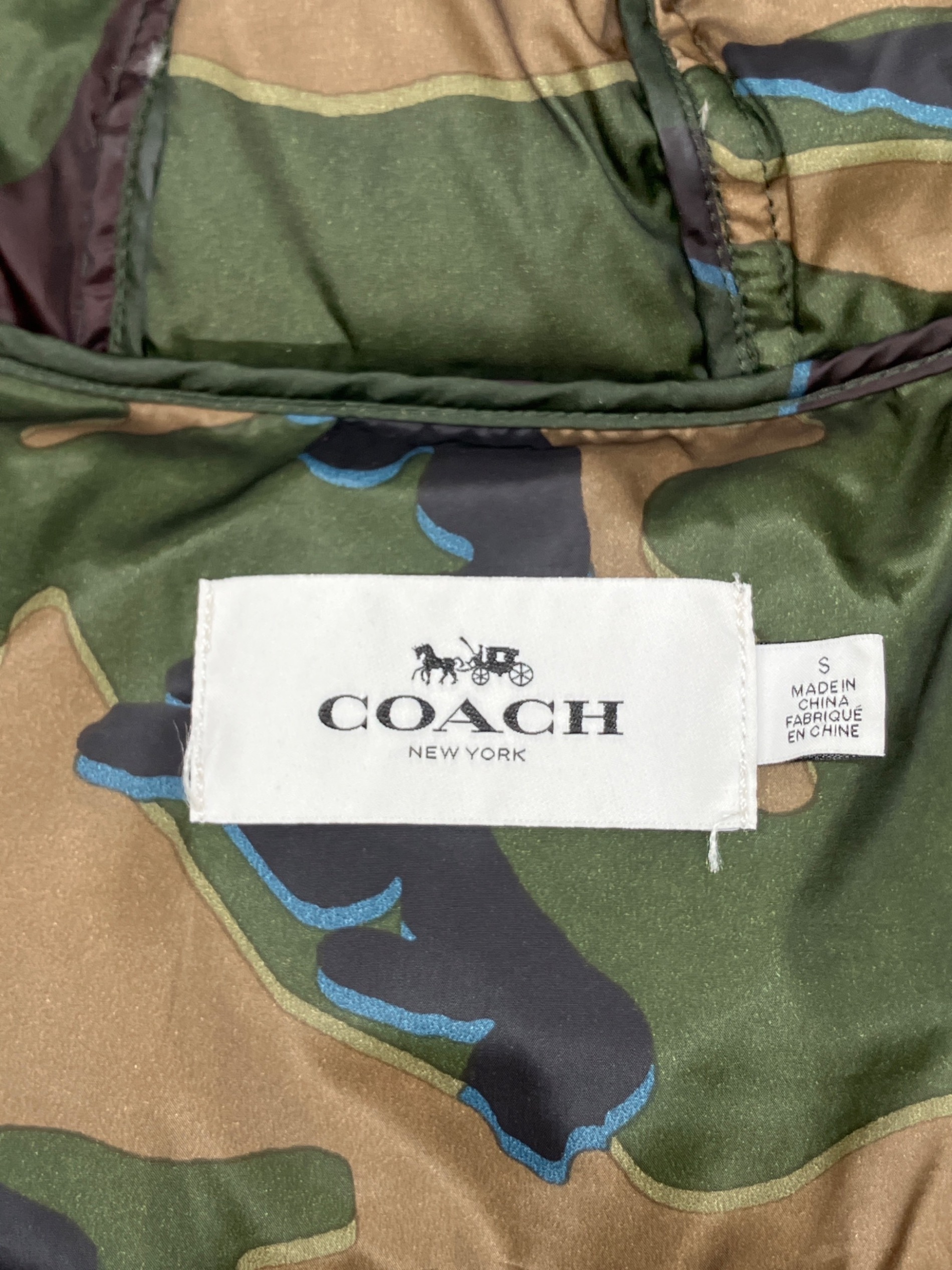 中古・古着通販】COACH (コーチ) ファーダウンジャケット グリーン 
