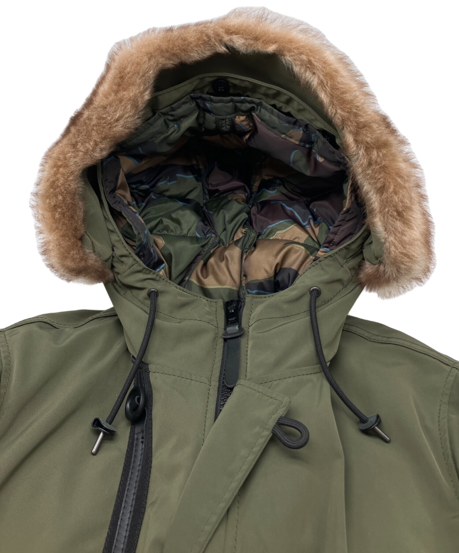 中古・古着通販】COACH (コーチ) ファーダウンジャケット グリーン