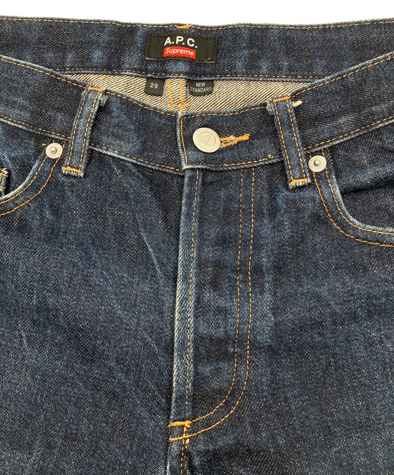 supreme シュプリーム　 A.P.C アーペーセー デニム　未使用 中古・古着通販】A.P.C. (アーペーセー) SUPREME (シュプリーム
