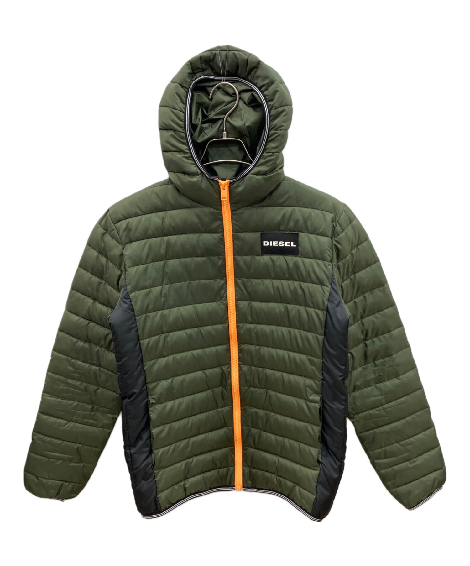 DIESEL ディーゼル 中綿ジャケット ライナー付 カーキ 中古・古着通販】DIESEL (ディーゼル) 中綿ジャケット カーキ×ブラック