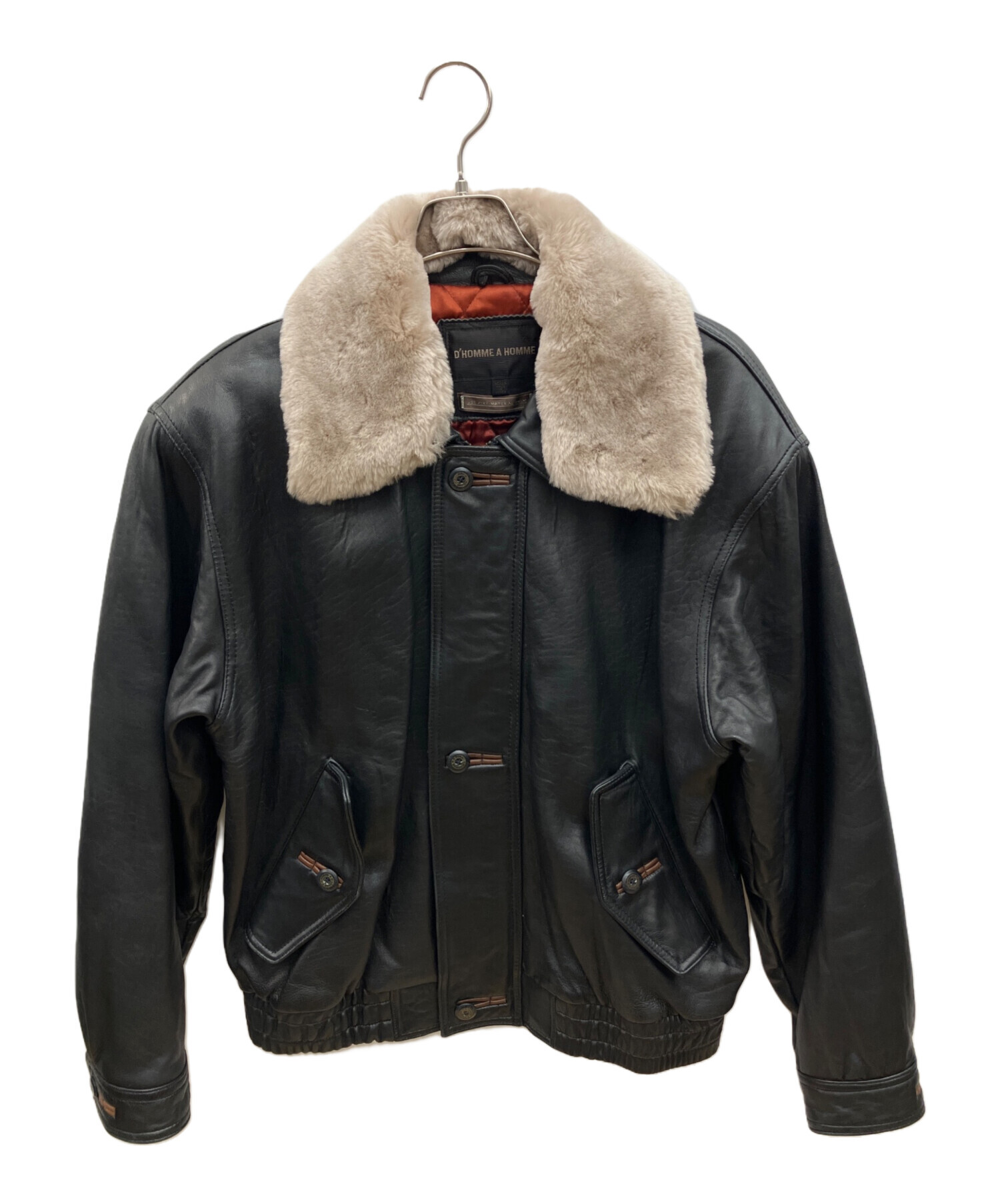 D'HOMME A HOMME レザー ジャケット Lサイズ 中古・古着通販】D'HOMME A HOMME (ドムアオム) レザージャケット