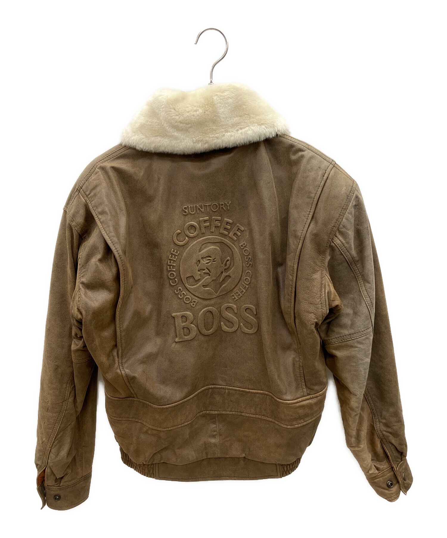 中古・古着通販】BOSS (ボス) 90sファー付レザージャケット ボスジャン