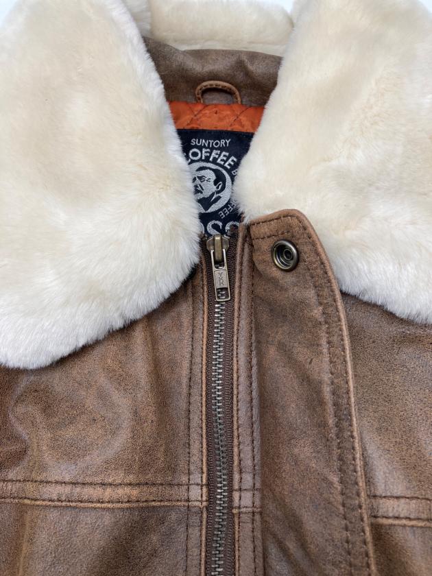 中古・古着通販】BOSS (ボス) 90sファー付レザージャケット ボスジャン