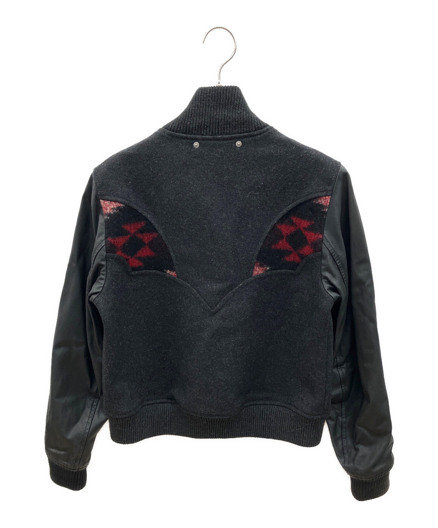 【DIESEL（ディーゼル）】スタジャン　レディース　S 中古・古着通販】DIESEL (ディーゼル) スタジャン グレー×レッド