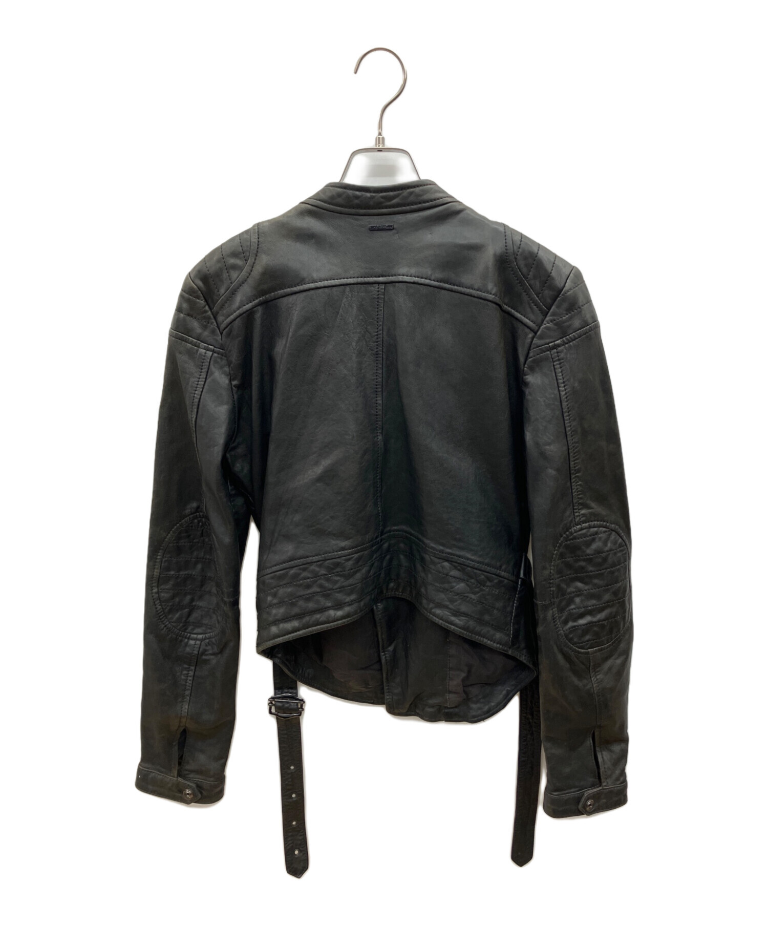 DIESEL レザー　ジャケット S ブラック　ライダース 中古・古着通販】DIESEL (ディーゼル) レザーライダースジャケット