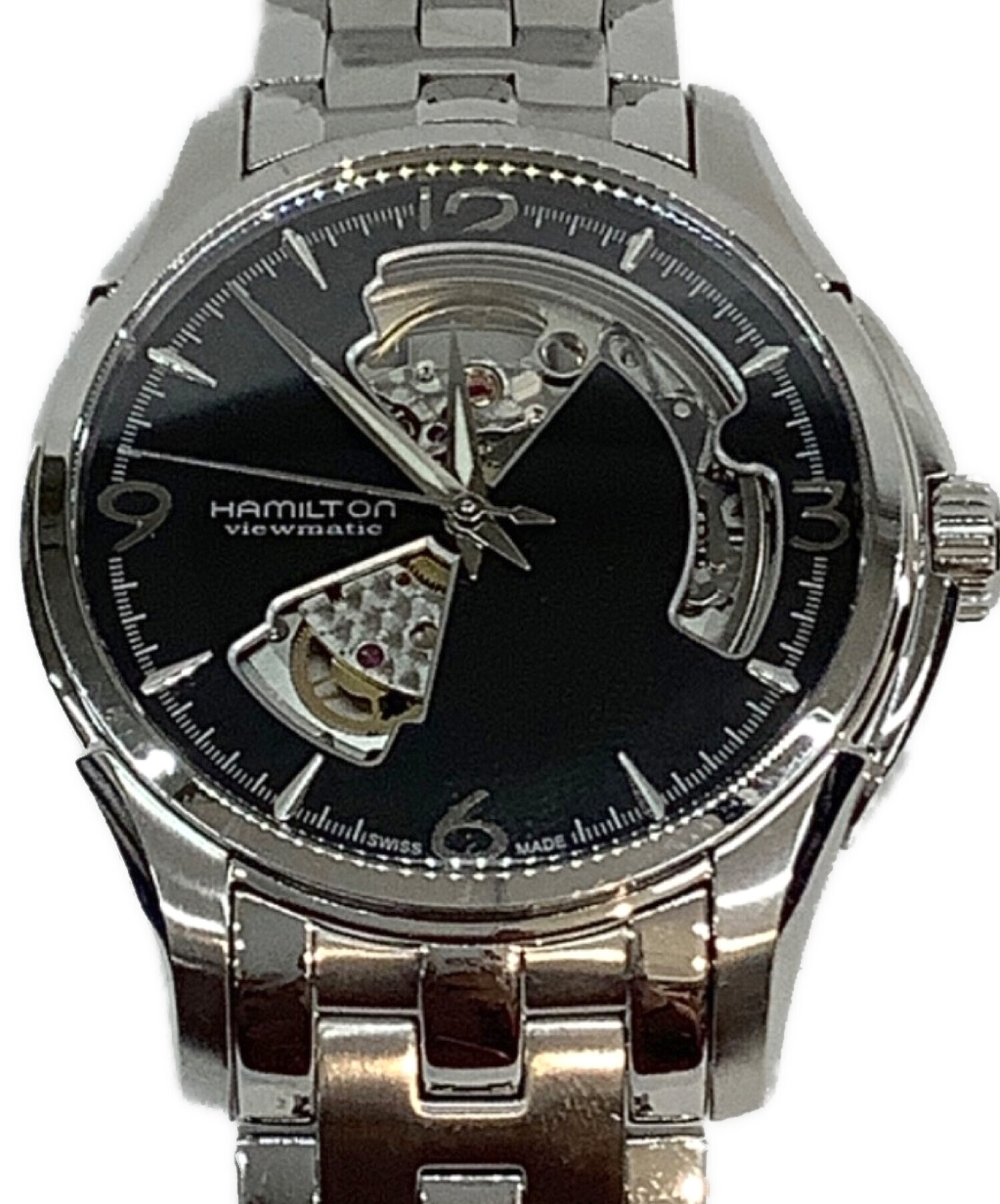 【ジャンク】HAMILTON ハミルトン ジャズマスター腕時計 ブラック 中古・古着通販】HAMILTON (ハミルトン) ジャズマスター ブラック