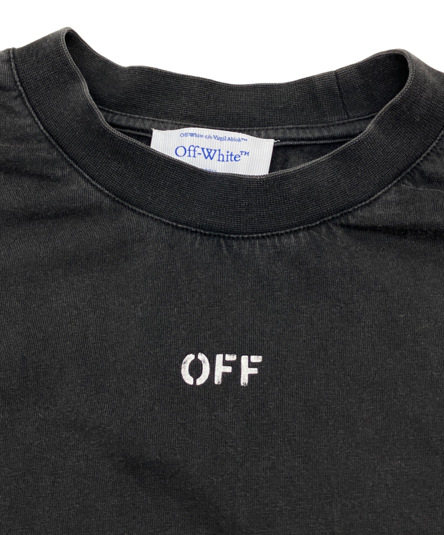中古・古着通販】OFFWHITE (オフホワイト) 半袖カットソー BW S 