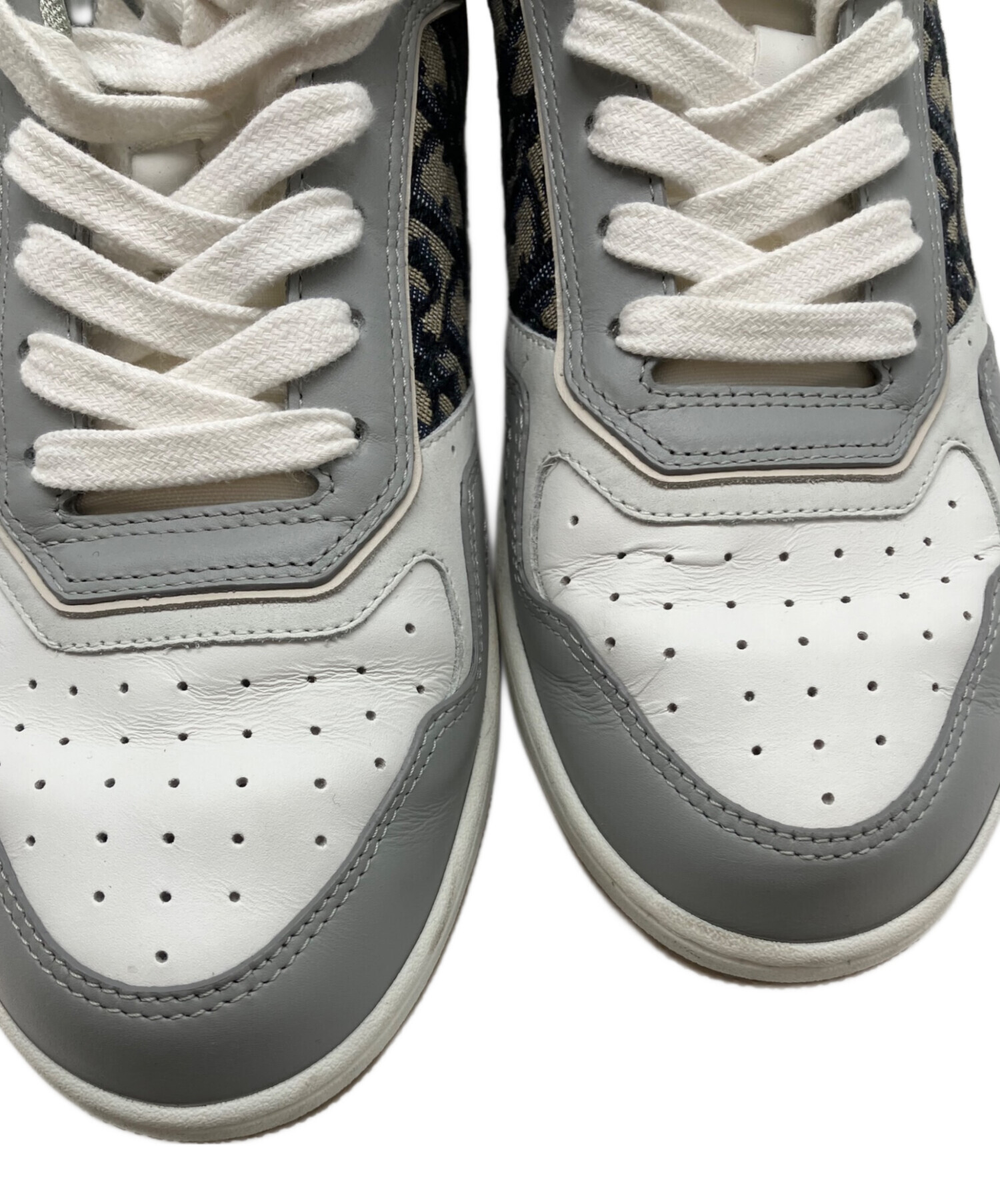 数回程度使用Dior ディオール B27 スニーカー ホワイト グレー 中古・古着通販】Christian Dior (クリスチャン ディオール) B27