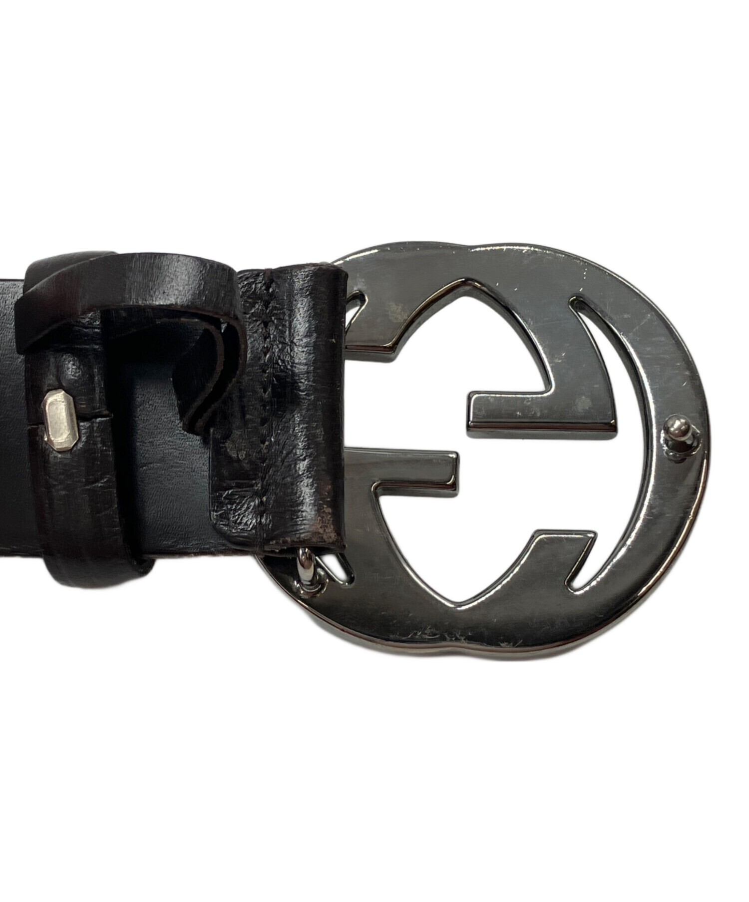 中古・古着通販】GUCCI (グッチ) レザーベルト ブラウン｜ブランド