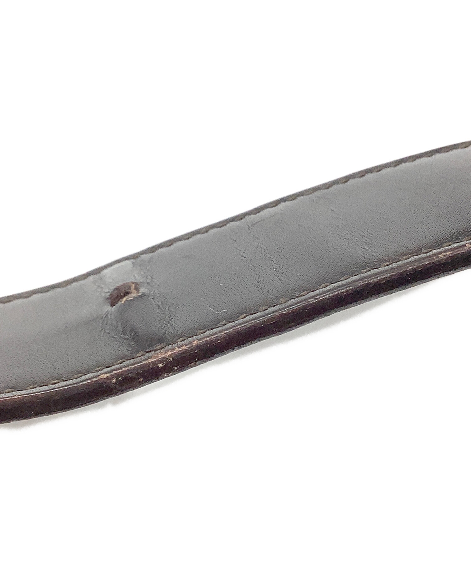 中古・古着通販】GUCCI (グッチ) GGレザーベルト キャメル×ブラウン