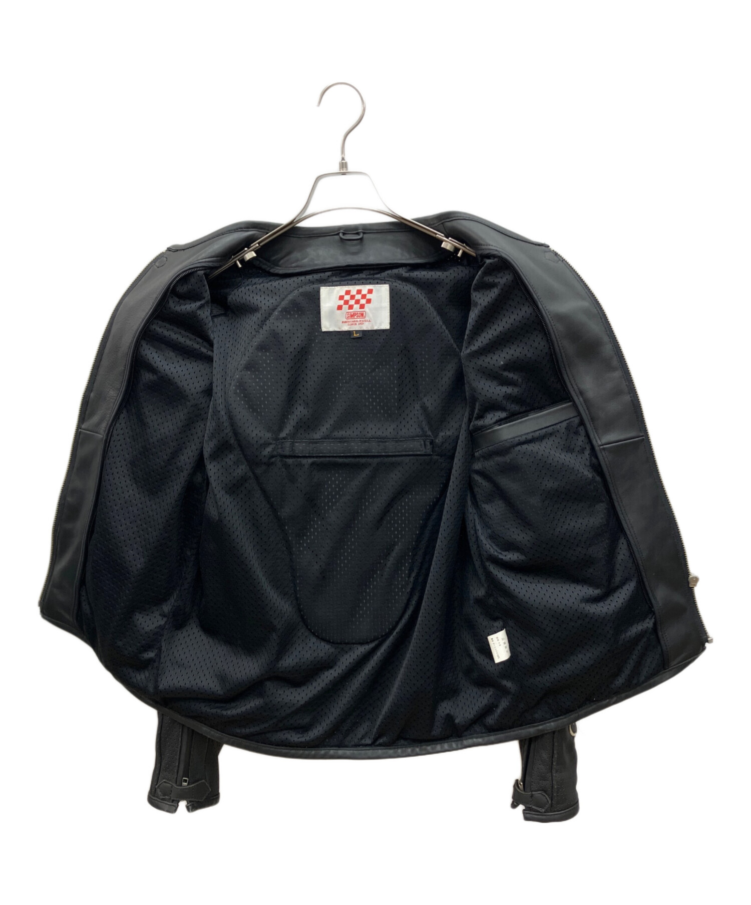 中古・古着通販】SIMPSON (シンプソン) 2WAYレザーライダース