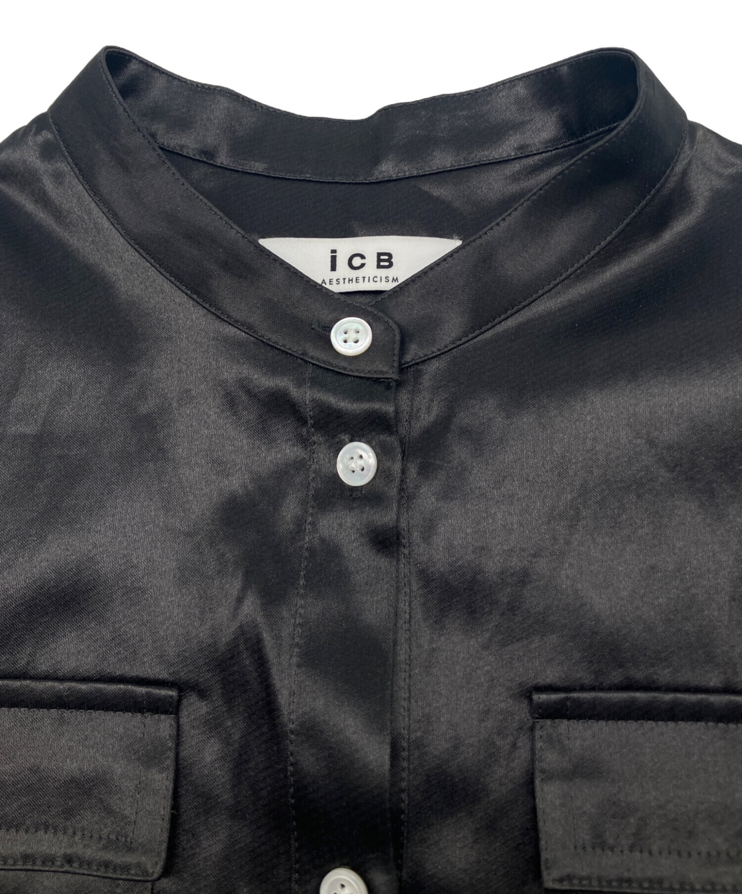 中古・古着通販】icB (アイシービー) 長袖ワンピース ブラック サイズ 