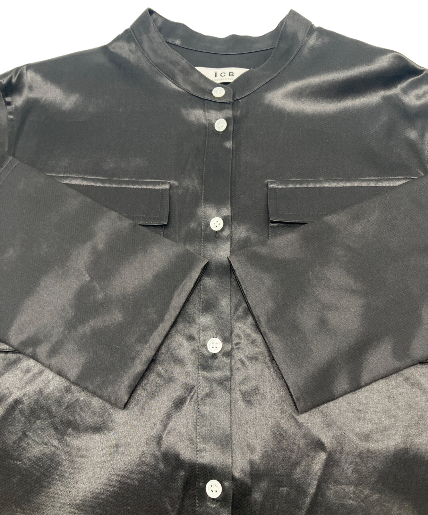 中古・古着通販】icB (アイシービー) 長袖ワンピース ブラック サイズ 