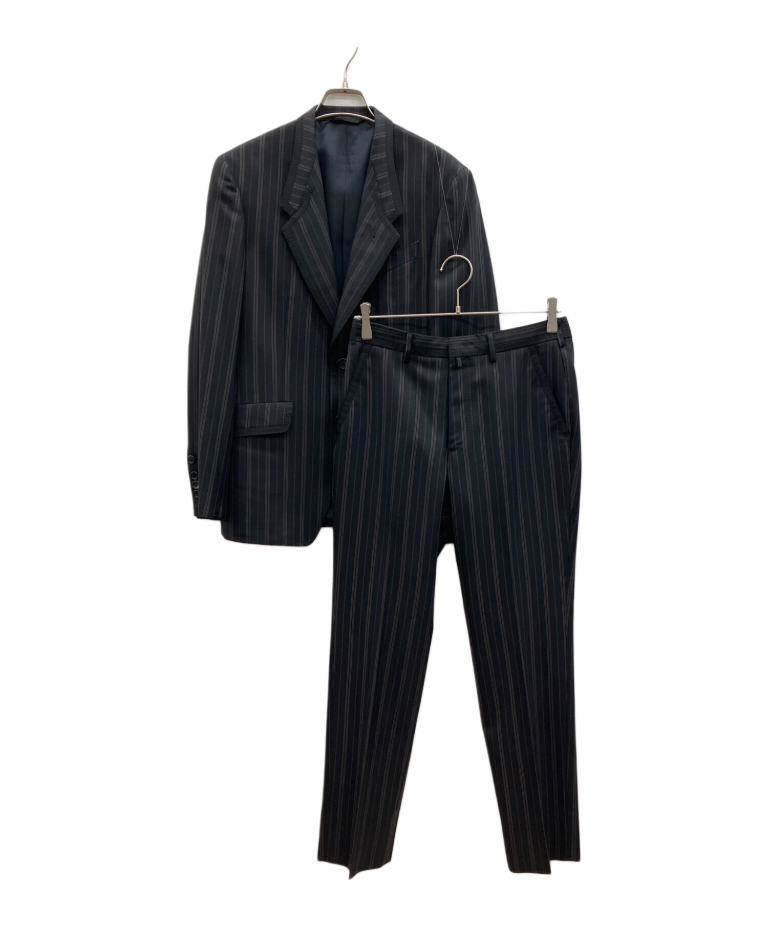 美品『リチャードジェームス』サヴィルクリフォード生地 ￼スーツ 紺 ストライプ 中古・古着通販】Savile Clifford (サヴィル・クリフォード