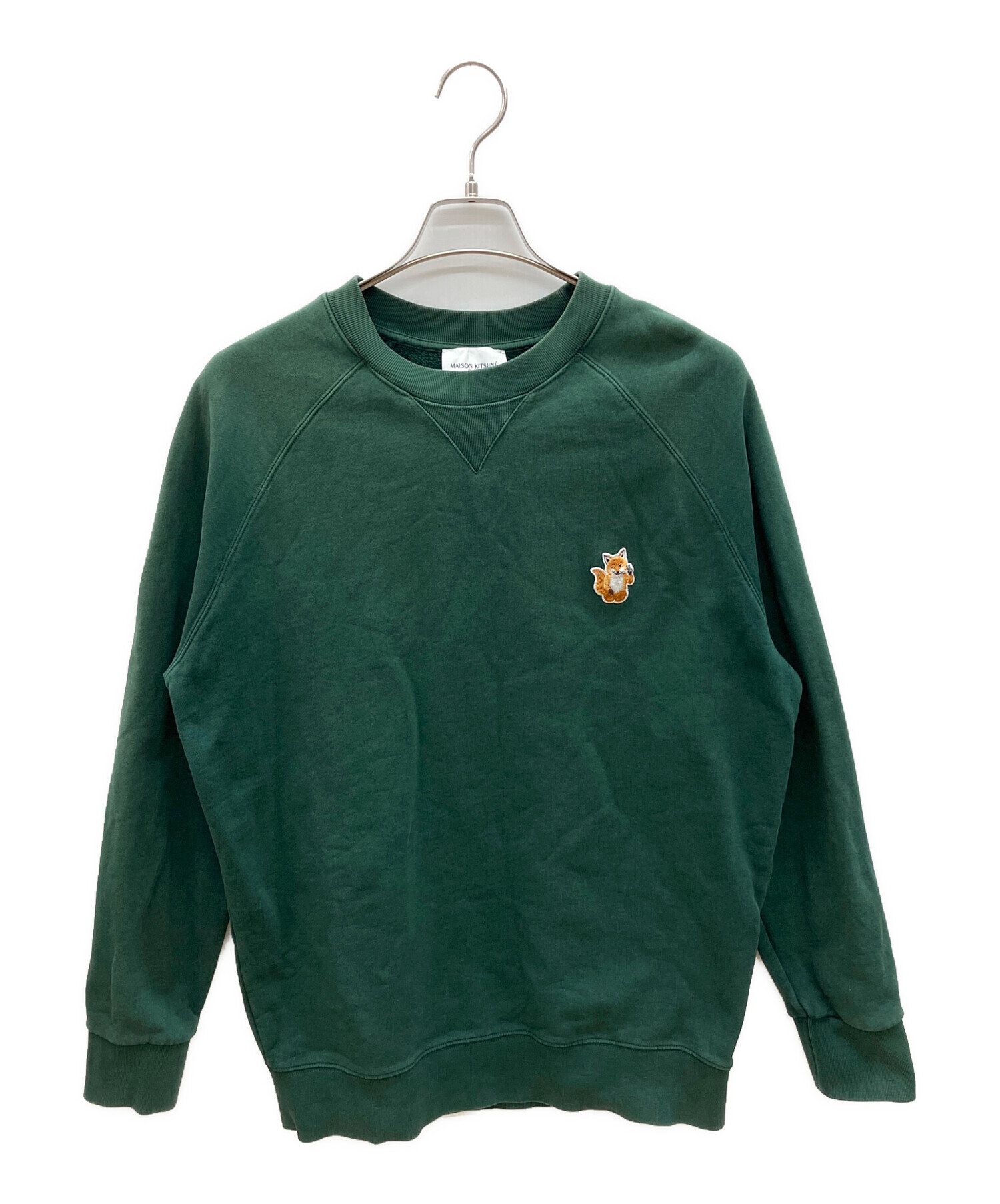 メゾンキツネ　グリーン　緑スウェット　トレーナー 中古・古着通販】maison kitsune (メゾンキツネ) スウェット グリーン