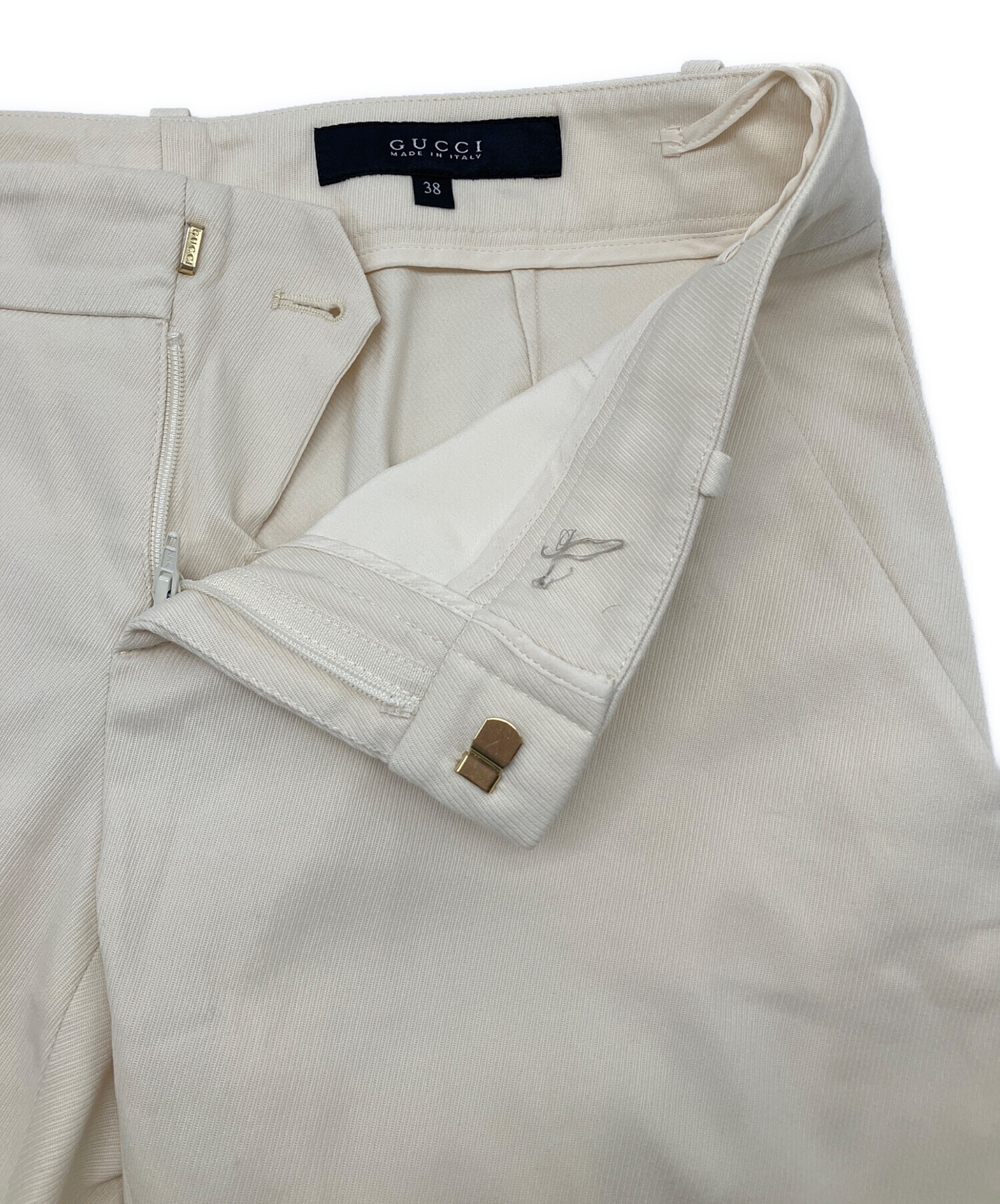 中古・古着通販】GUCCI (グッチ) テーパードパンツ ホワイト サイズ:38