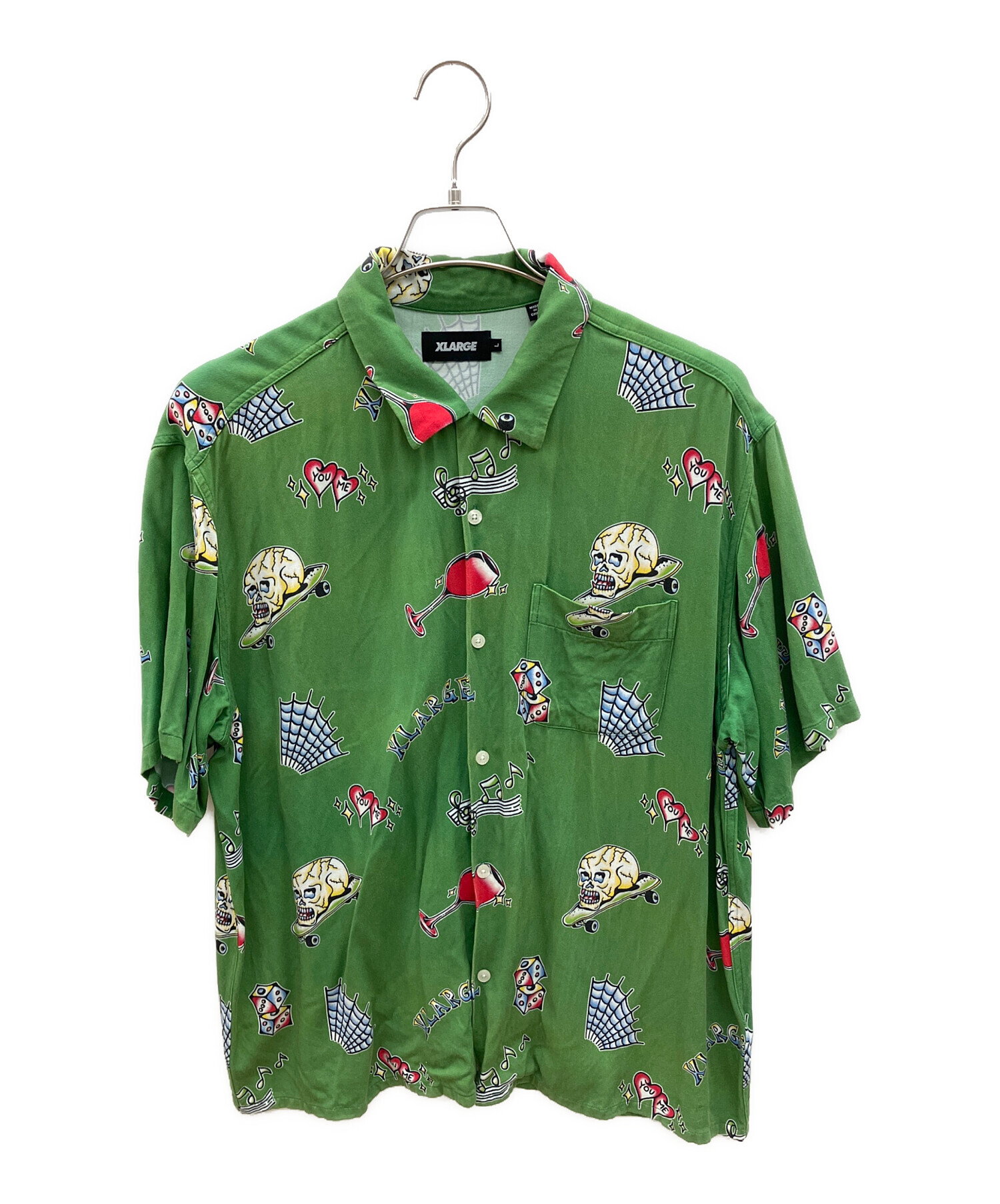 ららさん専用　古着 中古・古着通販】X-LARGE (エクストララージ) 半袖シャツ グリーン