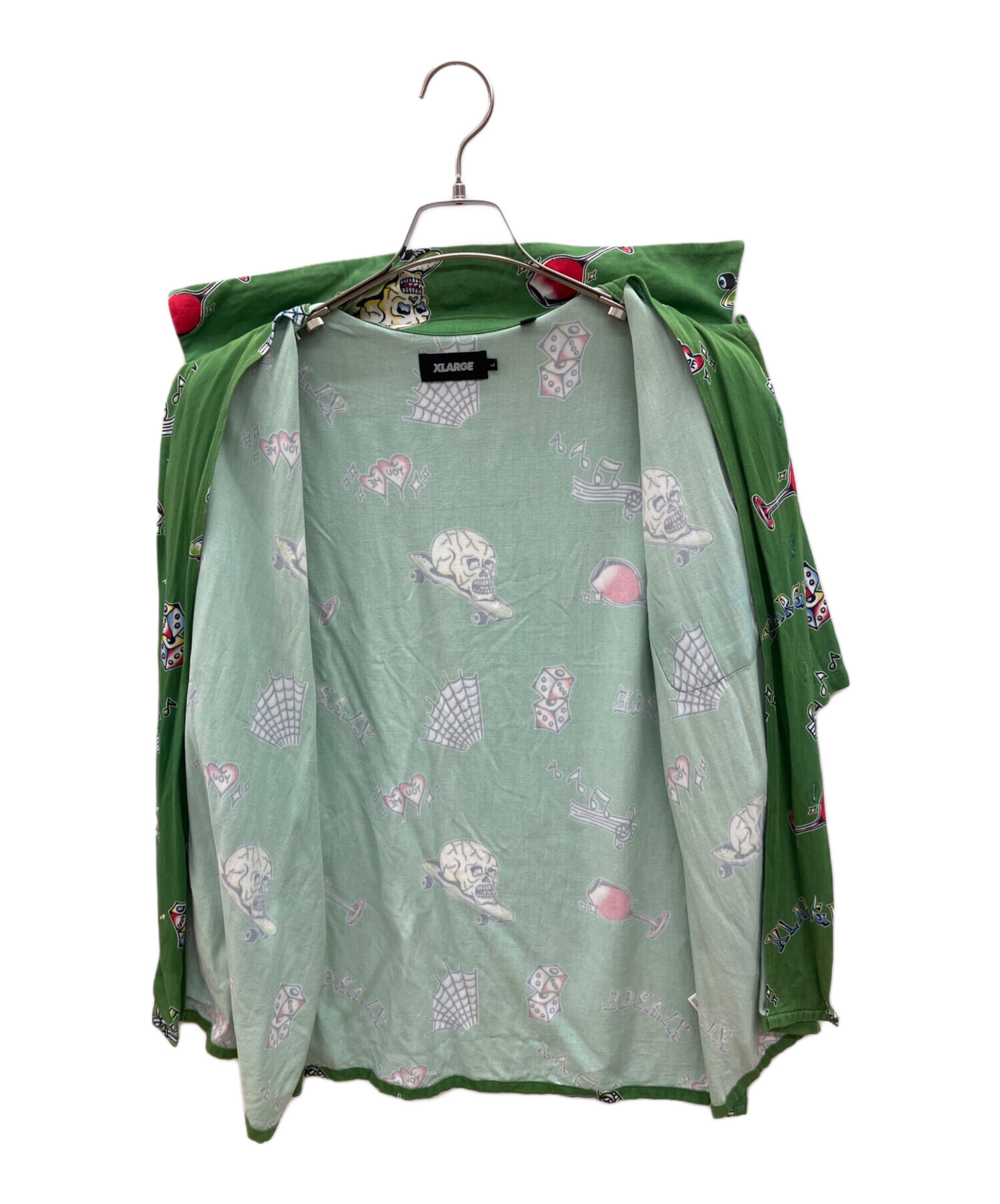中古・古着通販】X-LARGE (エクストララージ) 半袖シャツ グリーン