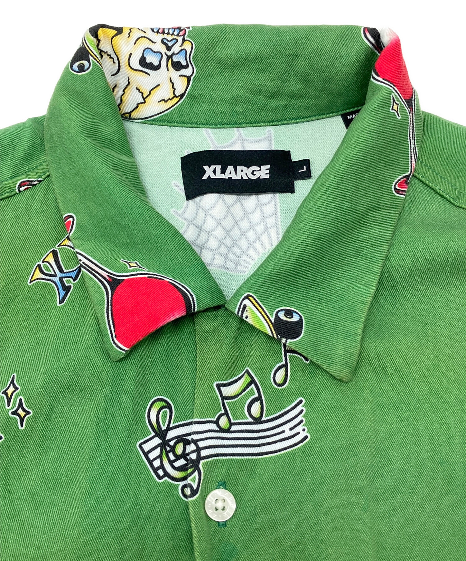 ららさん専用　古着 中古・古着通販】X-LARGE (エクストララージ) 半袖シャツ グリーン