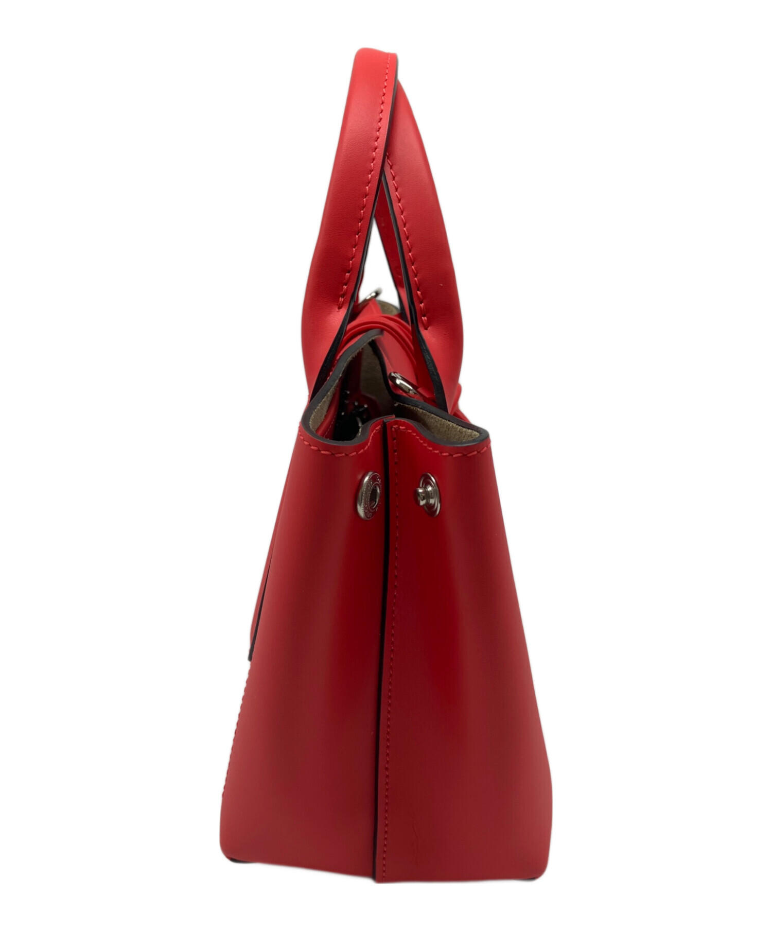 【中古】‎ LONGCHAMP　ロンシャン　ショルダーバッグ　レッド　型押し　本革＿s25＿s-0051-r25 LONGCHAMP - 【中古】‎ LONGCHAMP ロンシャン ショルダーバッグ レッド