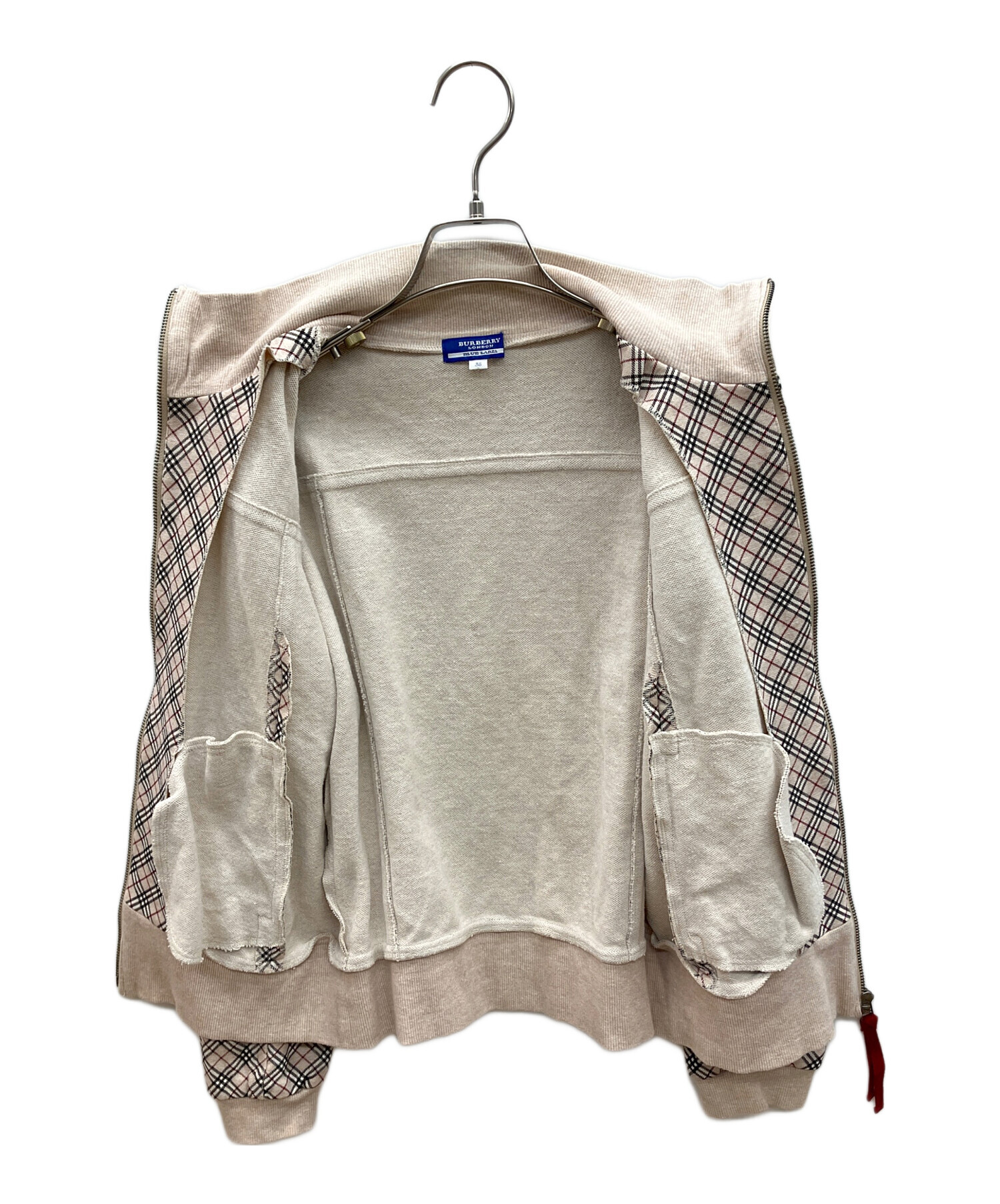 バリーブルーレーベル ノバチェック　ジップアップ ジャケット　38 中古・古着通販】BURBERRY BLUE LABEL (バーバリー ブルー レーベル