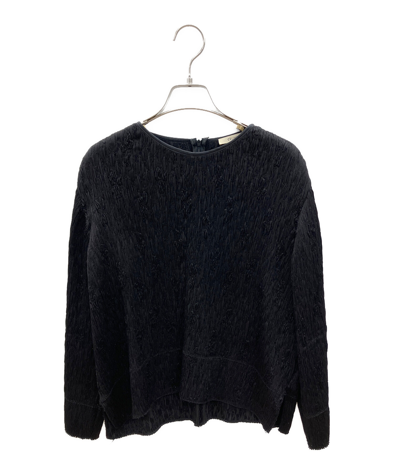 中古・古着通販】CELINE (セリーヌ) 長袖ブラウス ブラック サイズ:38 