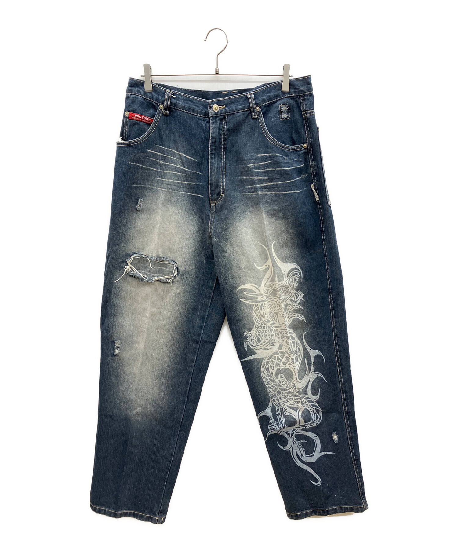 中古・古着通販】DOG TOWN (ドッグ タウン) ダメージ加工デニムパンツ
