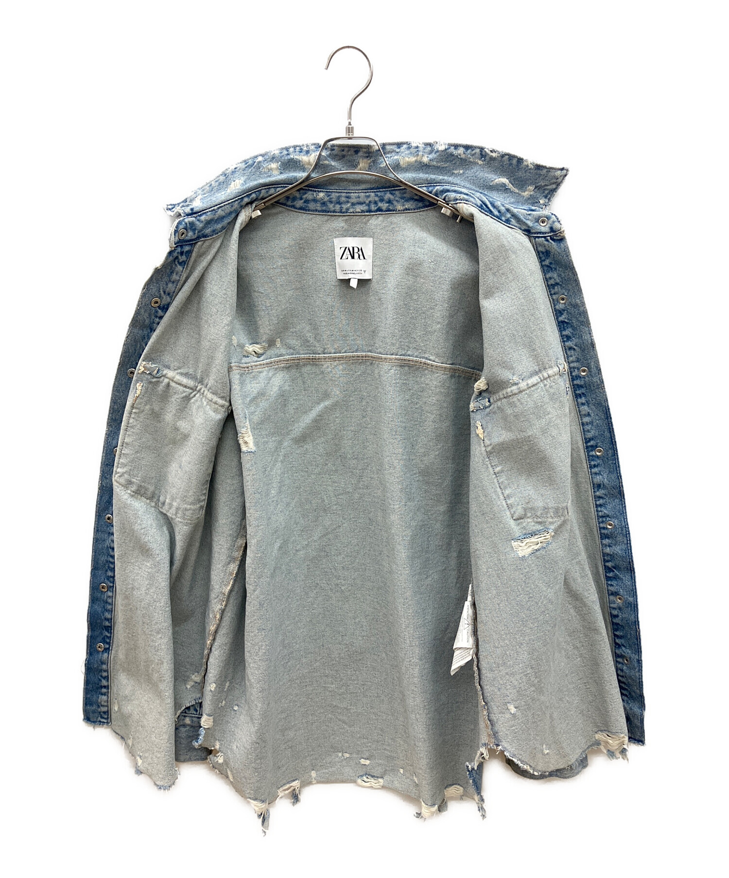中古・古着通販】ZARA (ザラ) デニムジャケット スカイブルー サイズ