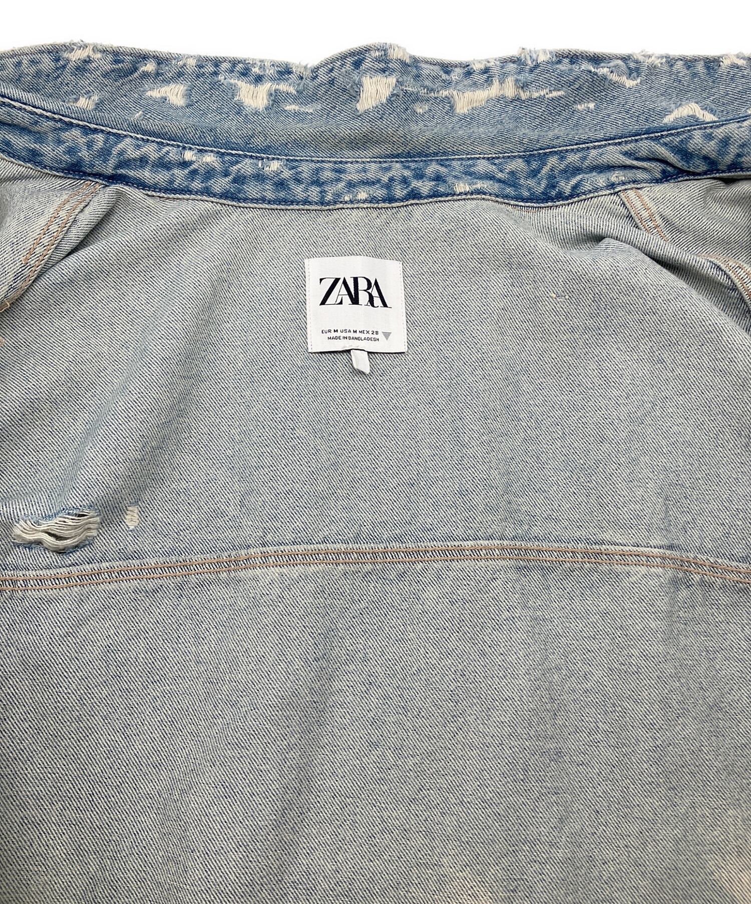 中古・古着通販】ZARA (ザラ) デニムジャケット スカイブルー サイズ 