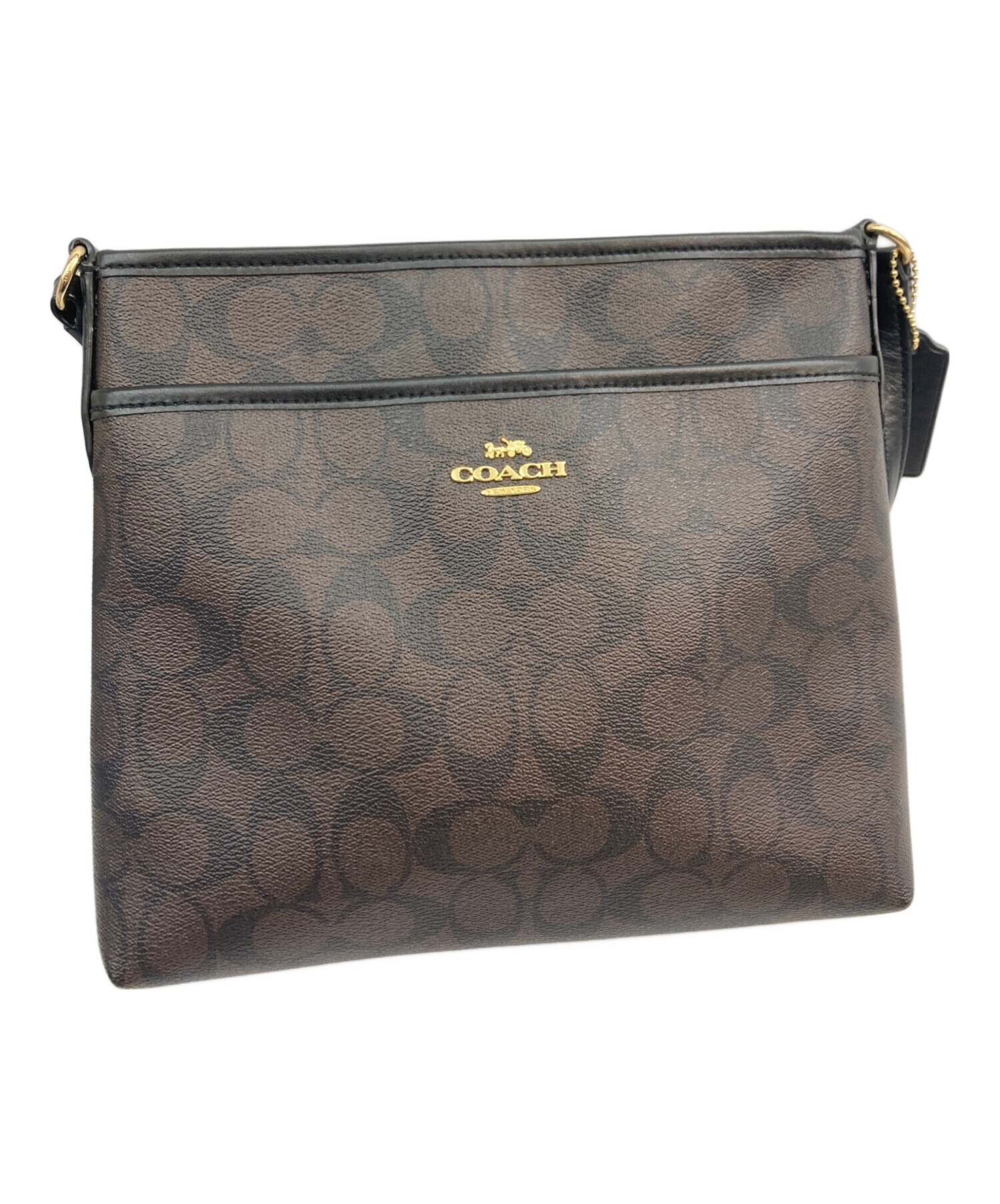 187087〇美品 COACH コーチ シグネチャー アコーディオン ジップ 
