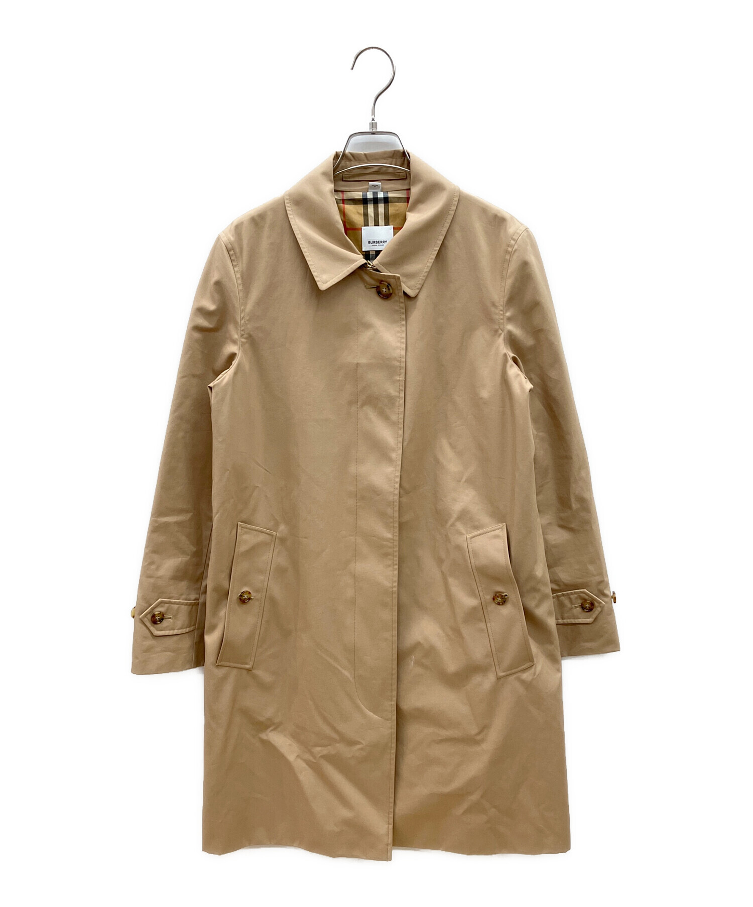 美品バーバリー ステンカラーコート　ピムリコ　48 ベージュ　Lサイズ相当 中古・古着通販】BURBERRY (バーバリー) ステンカラーコート ピムリコ