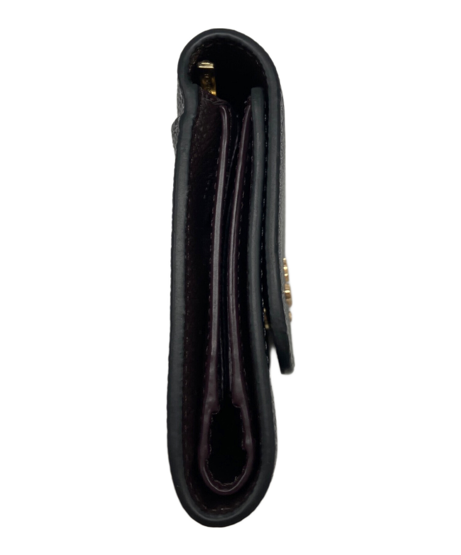 中古・古着通販】COACH (コーチ) 3つ折り財布 ブラック｜ブランド 