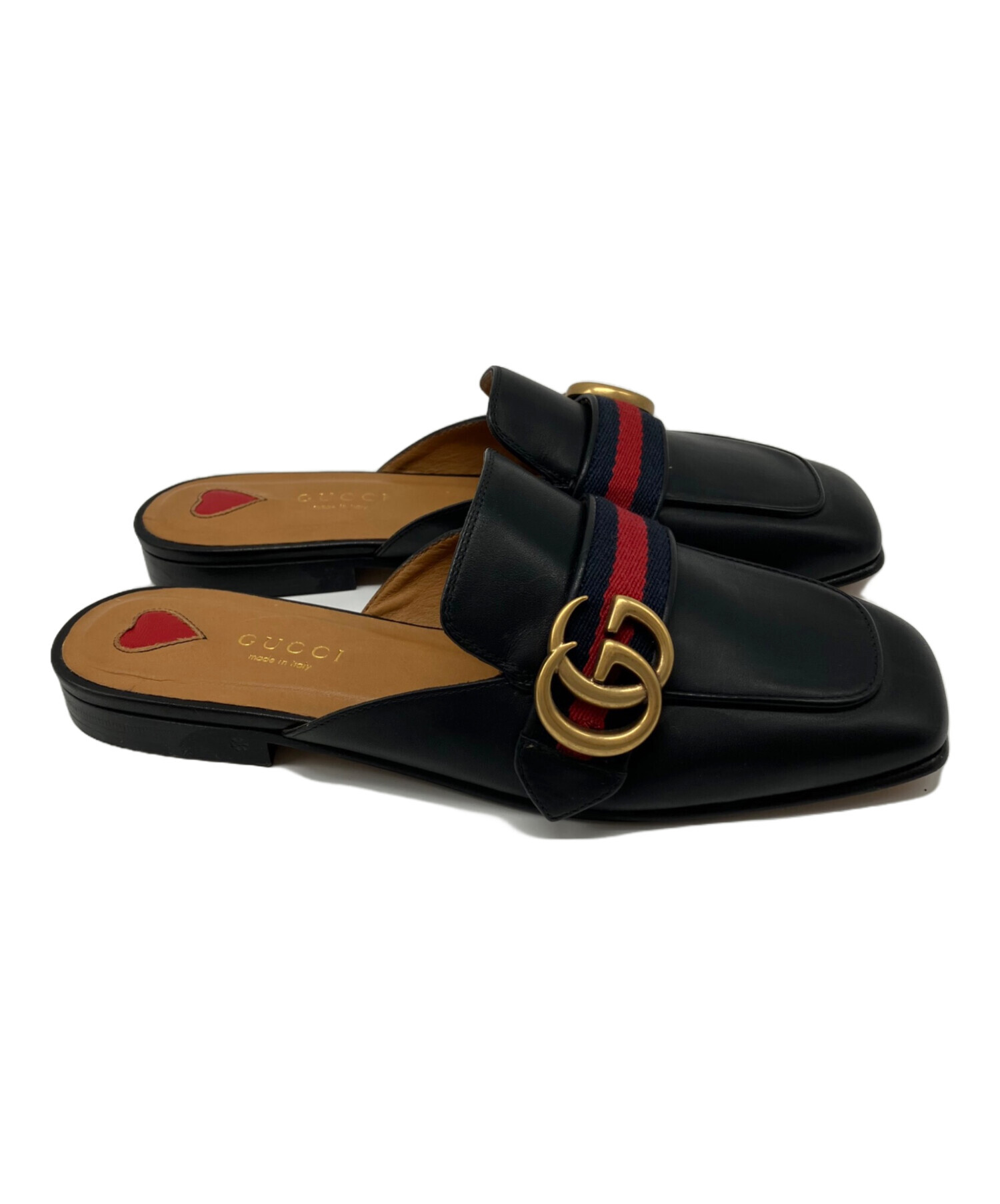 中古・古着通販】GUCCI (グッチ) シェリーライン ダブルG ミュール