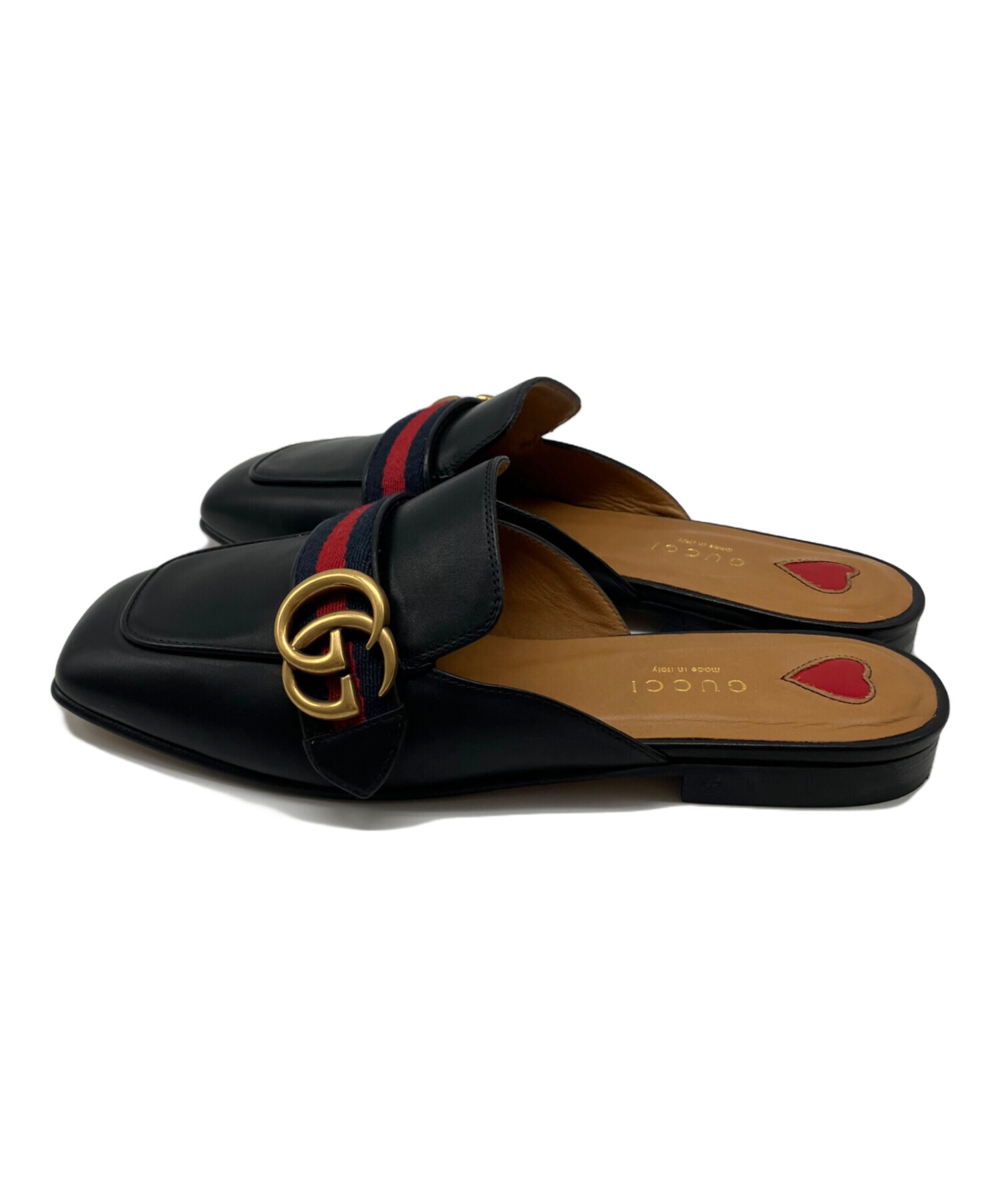 中古・古着通販】GUCCI (グッチ) シェリーライン ダブルG ミュール