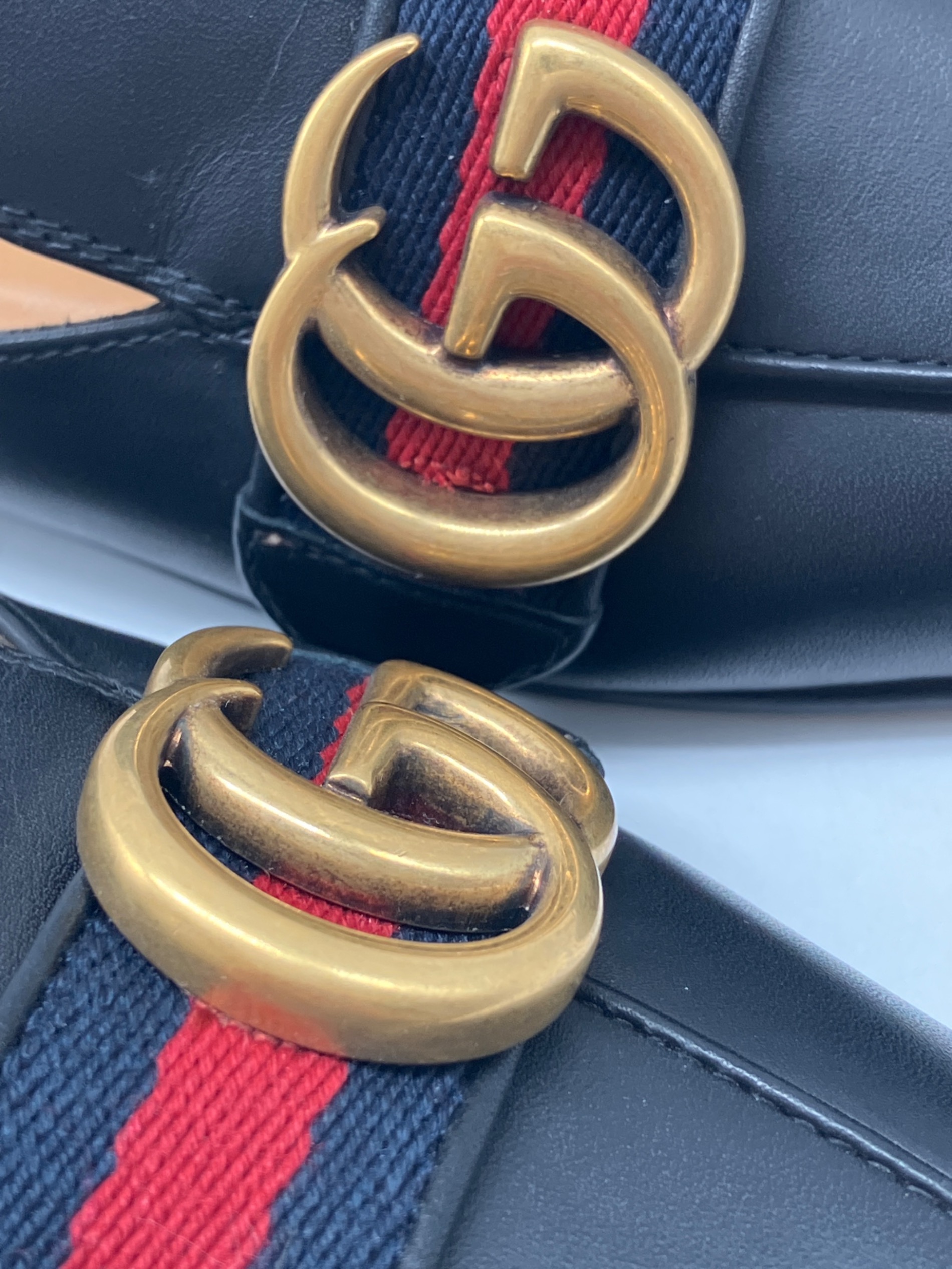 中古・古着通販】GUCCI (グッチ) シェリーライン ダブルG ミュール