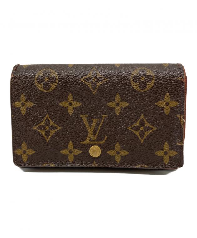 ルイヴィトン モノグラム ポルトフォイユ トレゾール 二つ折り財布 箱付き 中古・古着通販】LOUIS VUITTON (ルイ ヴィトン) 2つ折り財布