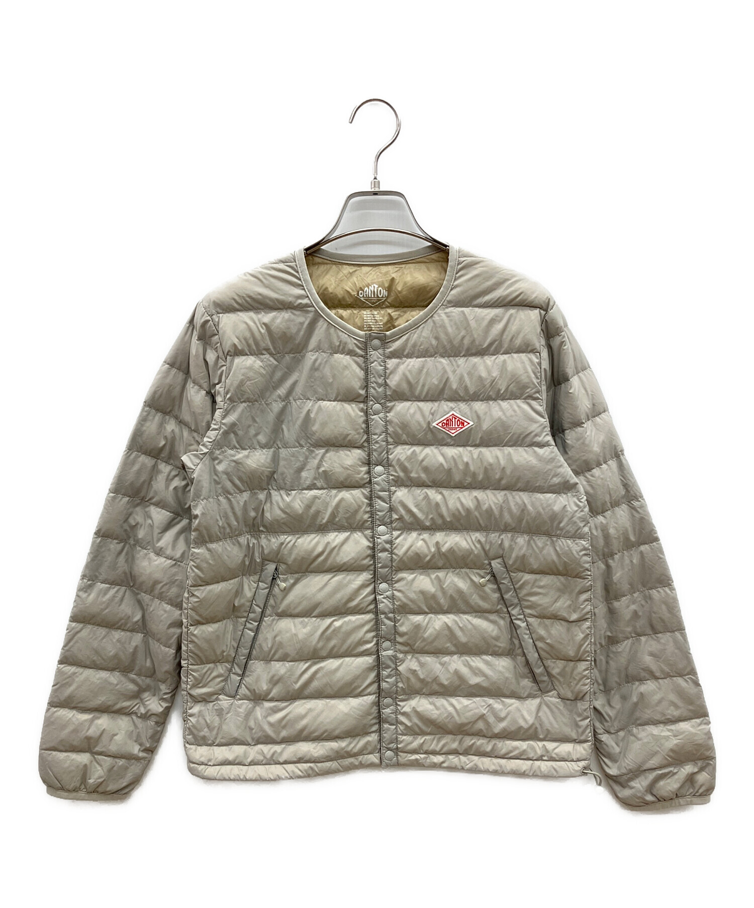 美品！DANTONA ダウンジャケット グレージュ　36 中古・古着通販】DANTON (ダントン) ダウンジャケット グレージュ