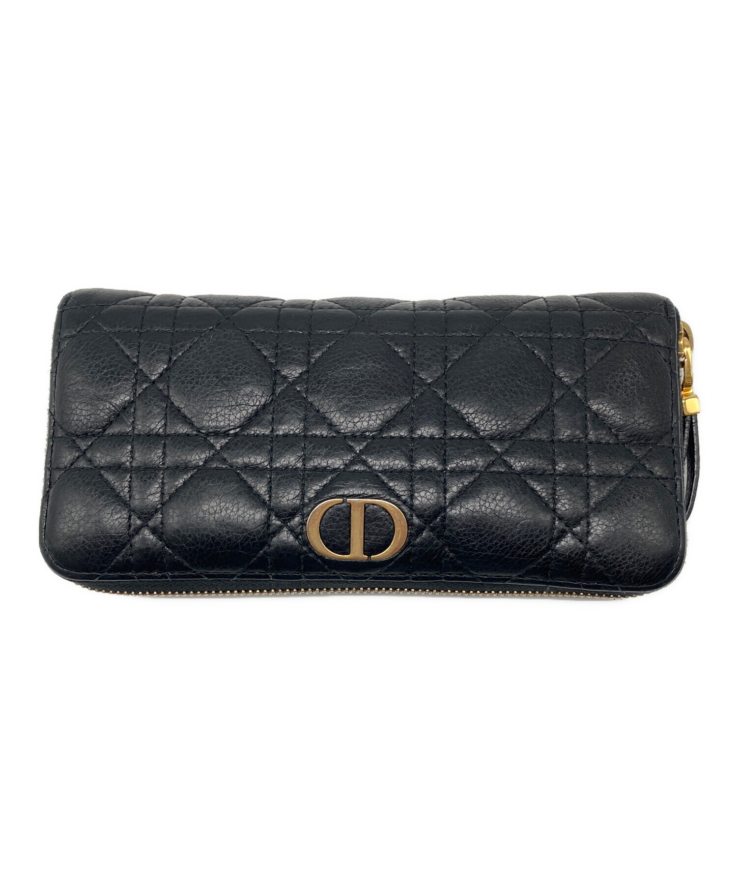 Christian Dior ディオール カナージュ 二つ折り財布 ブラック クリスチャン・ディオール Christian Dior カナージュウォレット