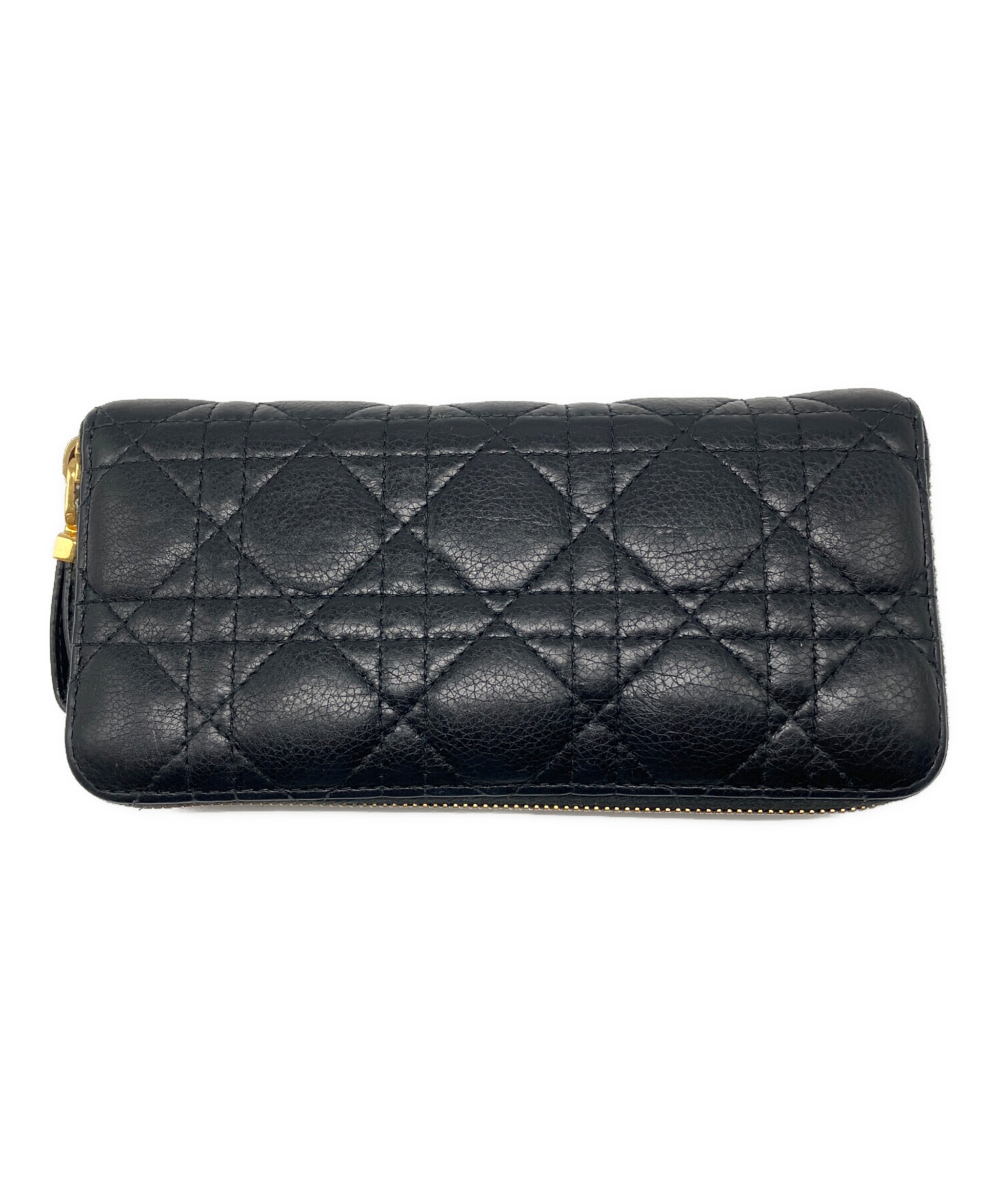 Christian Dior ディオール カナージュ 二つ折り財布 ブラック クリスチャン・ディオール 二つ折り財布 レディディオール カナージュ