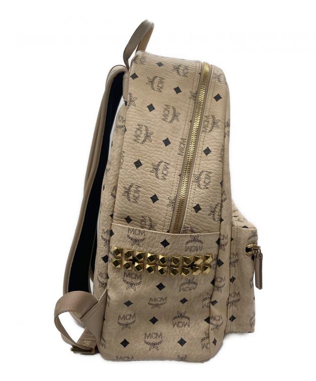 中古・古着通販】MCM (エムシーエム) スタッズリュック ベージュ
