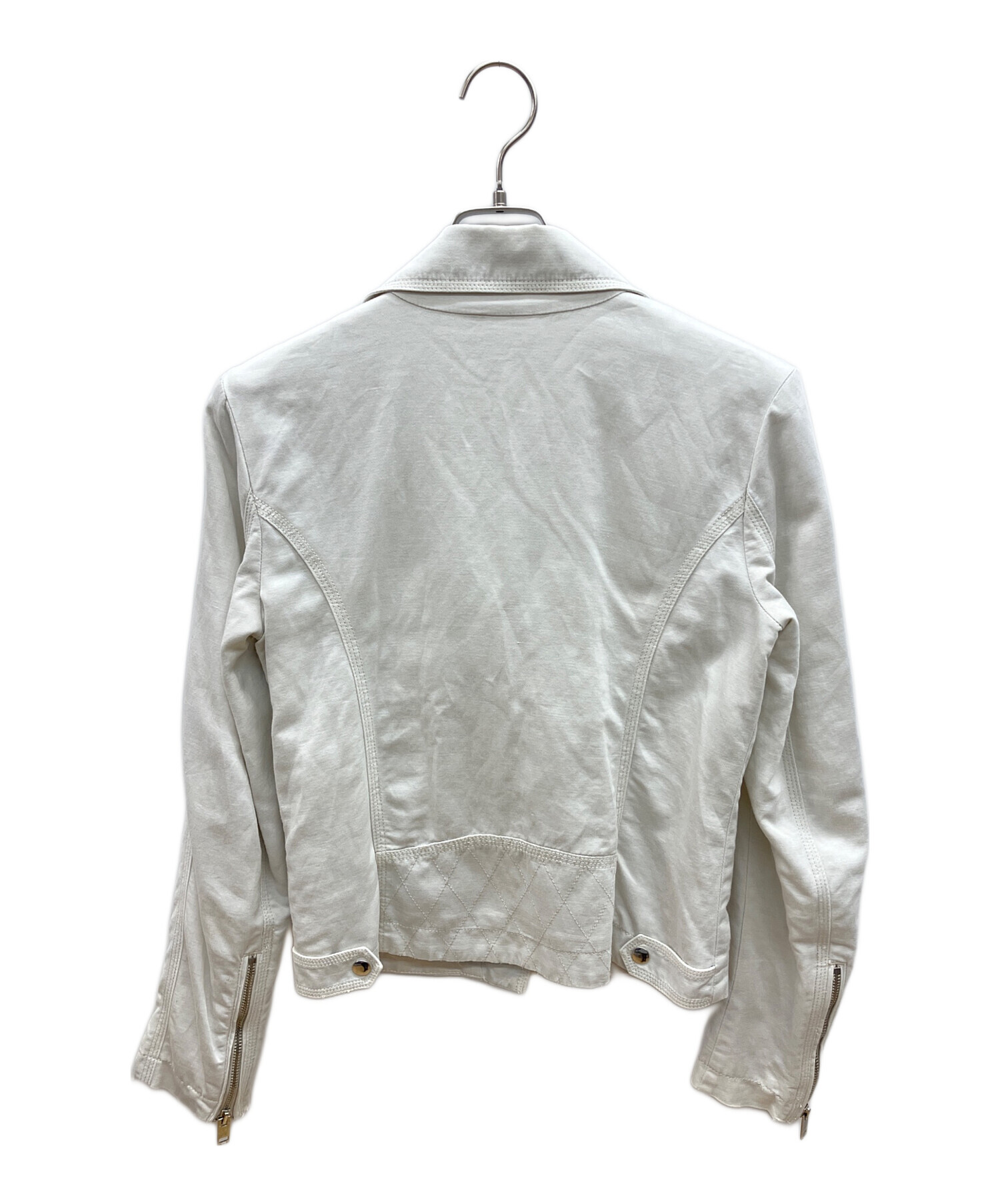 中古・古着通販】DIESEL (ディーゼル) ライダースジャケット ホワイト