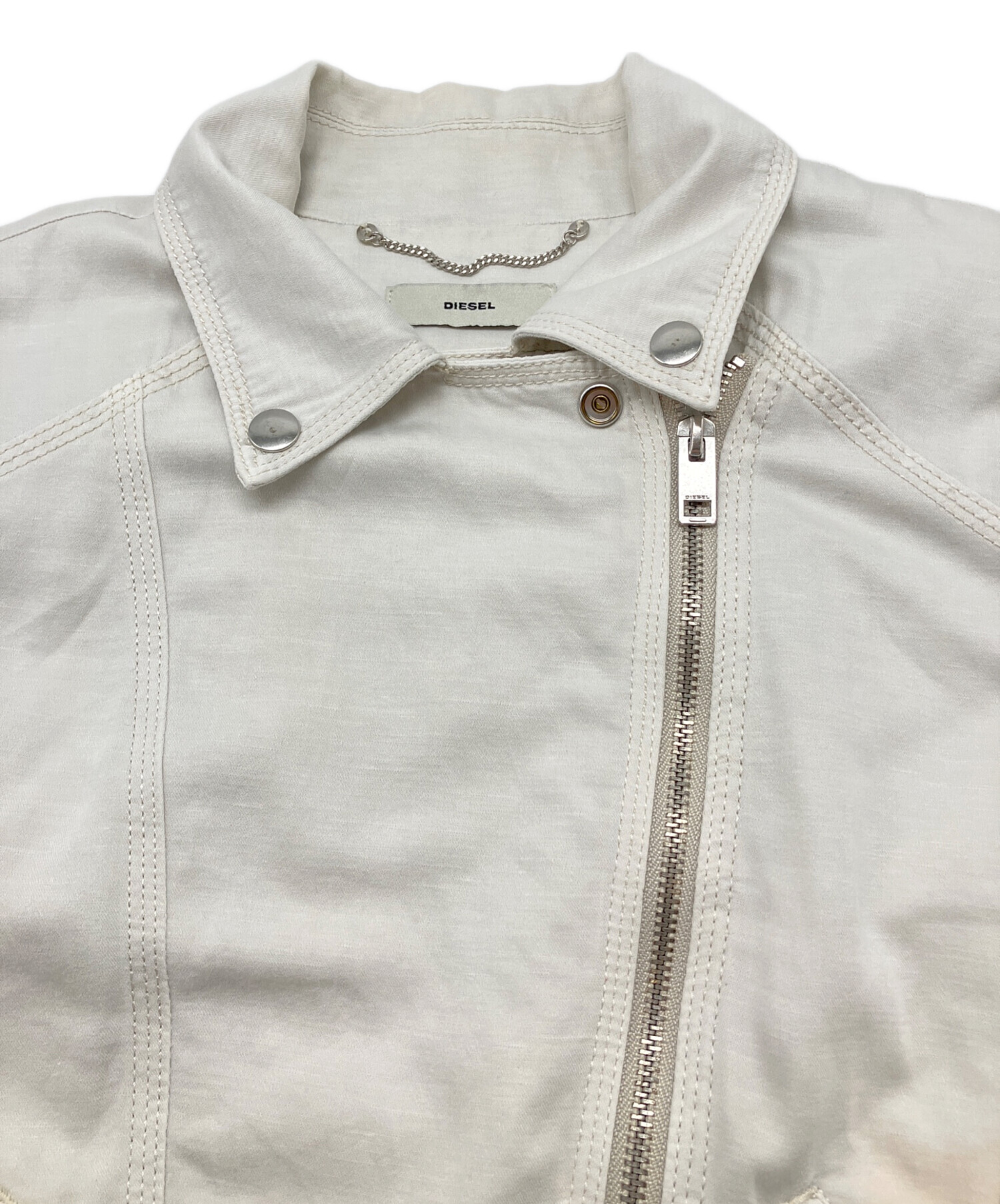 中古・古着通販】DIESEL (ディーゼル) ライダースジャケット ホワイト