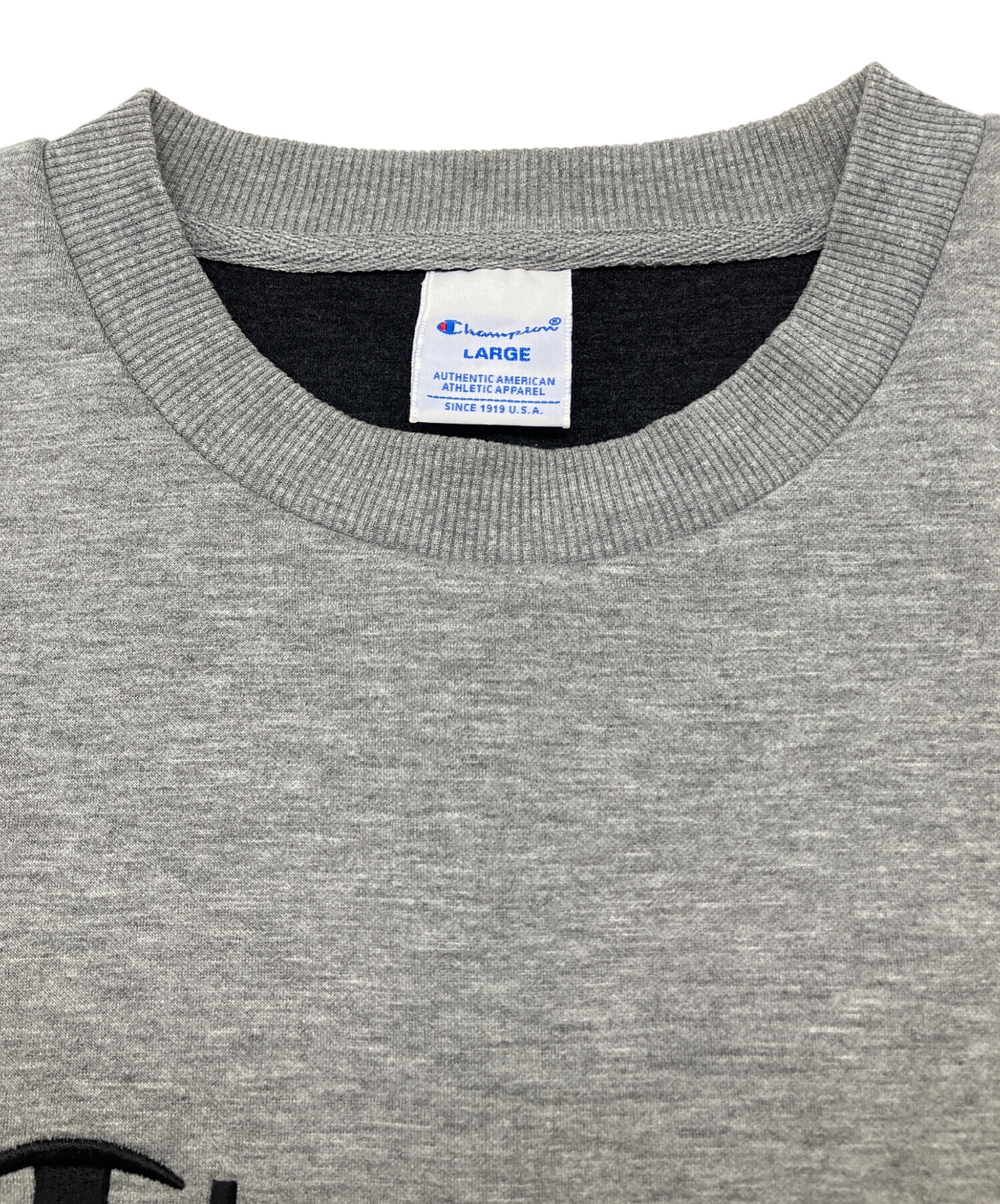 CHAMPION チャンピオン スウェット M グレー 【古着】【中古】【送料無料】 中古・古着通販】Champion (チャンピオン) スウェット グレー×ブラック