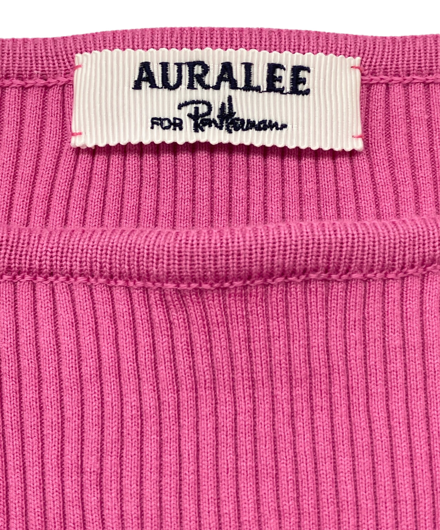 AURALEE ロンハーマンストライプ 長袖Tシャツリブカットソー0オーラリー AURALEE ロンハーマン ストライプ リブ 長袖Tシャツ グリーン 【公式通販】
