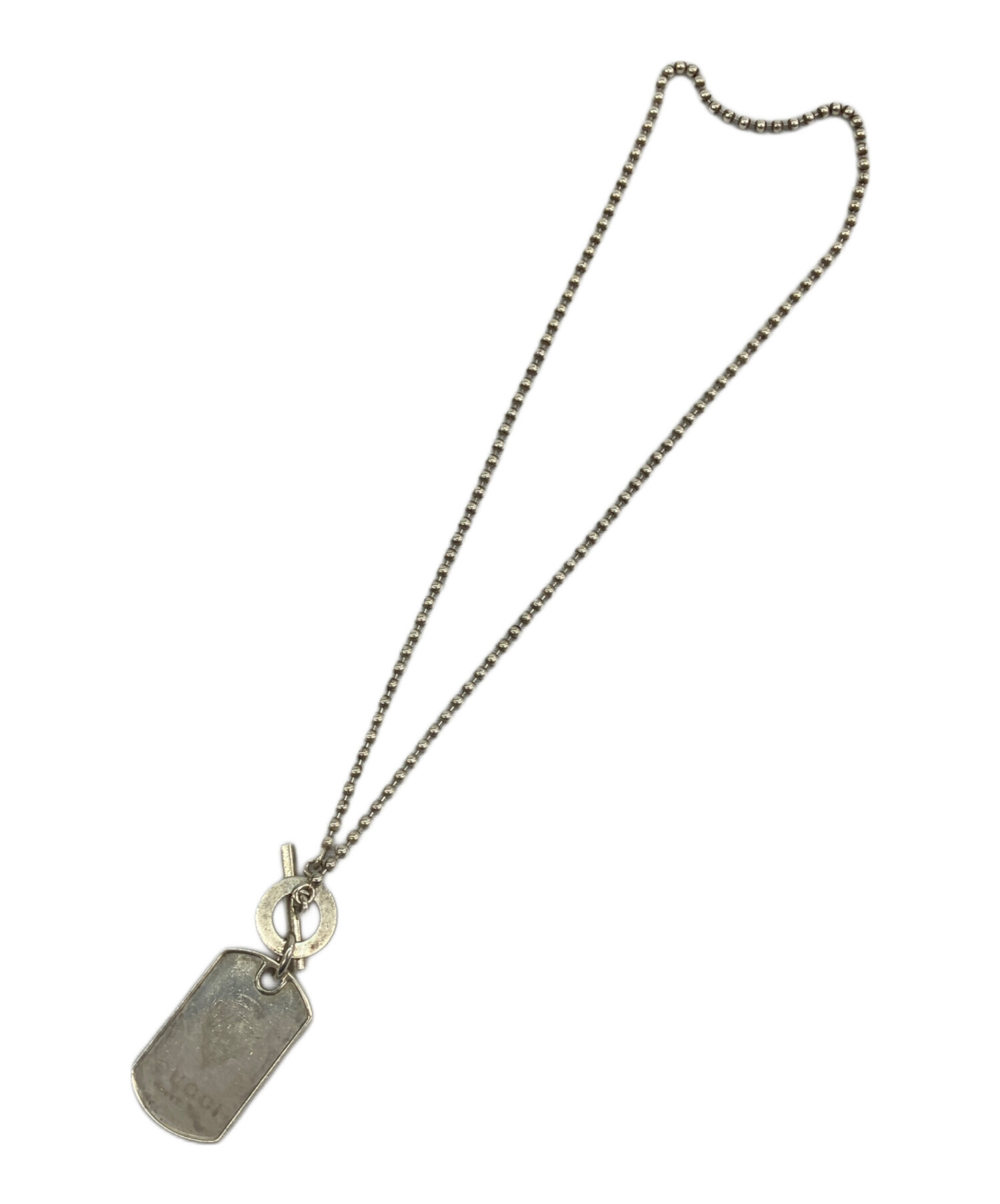 中古・古着通販】GUCCI (グッチ) ドッグタグボールチェーンネックレス