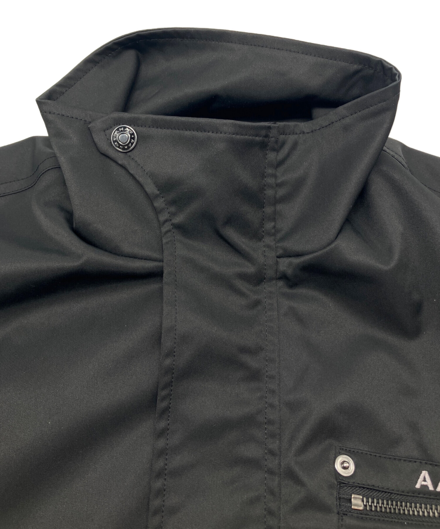 中古・古着通販】AAKAM (アーカム) High-Neck Button Jacket ブラック