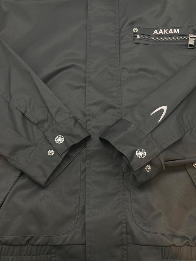 中古・古着通販】AAKAM (アーカム) High-Neck Button Jacket ブラック