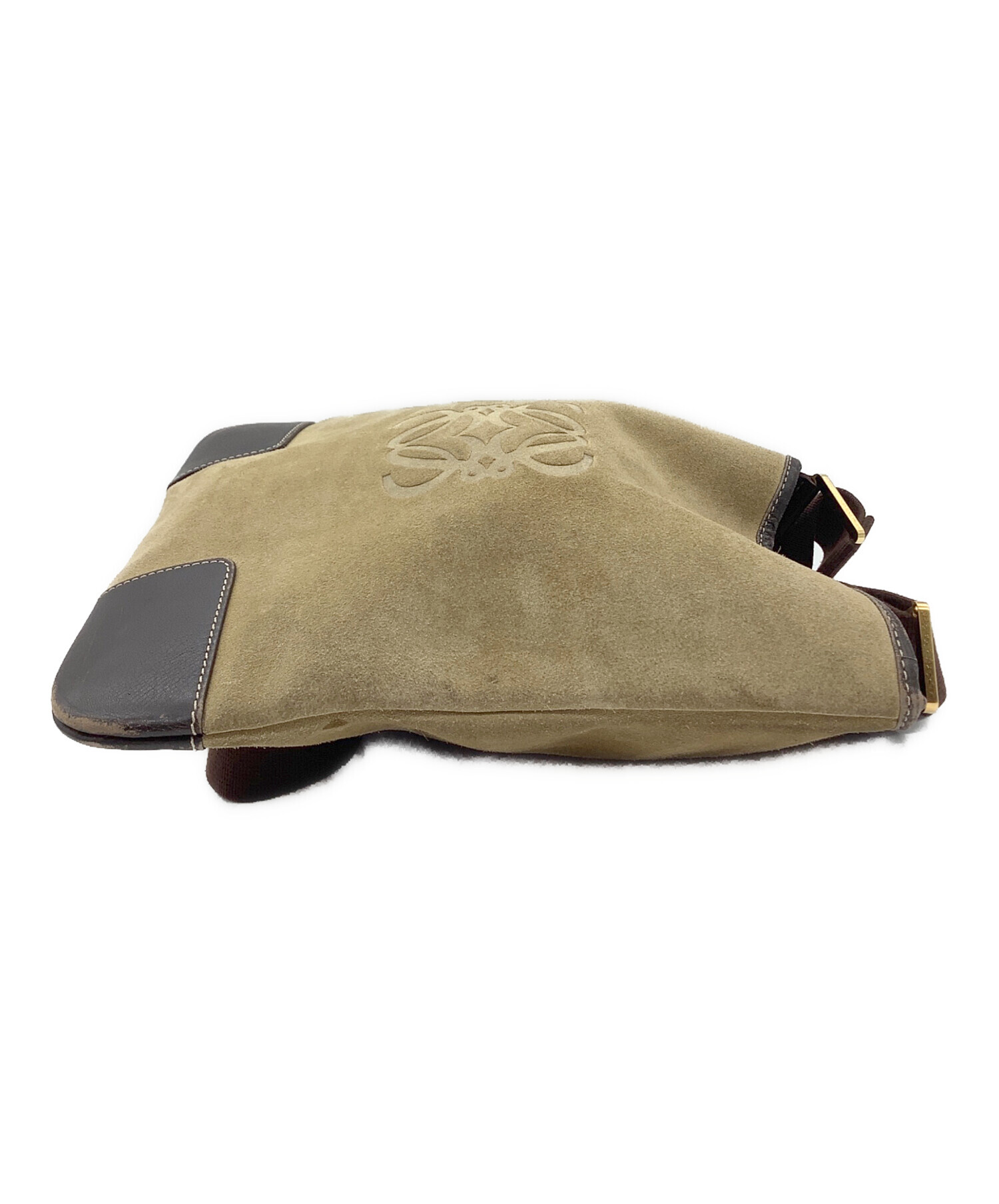中古・古着通販】LOEWE (ロエベ) アナグラムスエードショルダーバッグ